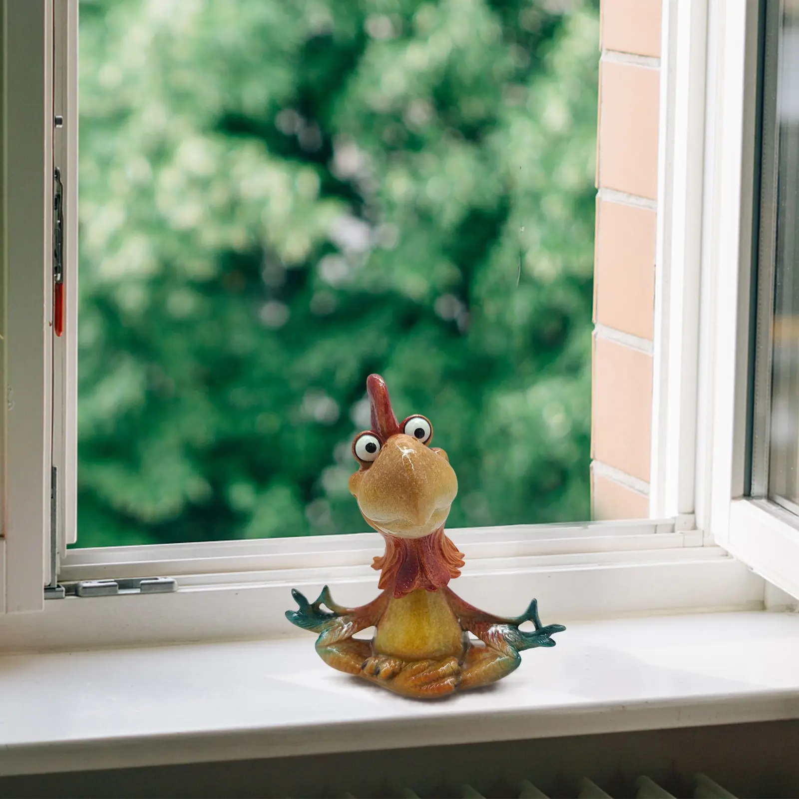Interesting Meditation Chicken Figurine Statues Cocks Art Decoration Rooster Figurine Chicken Sculpture Ornaments
