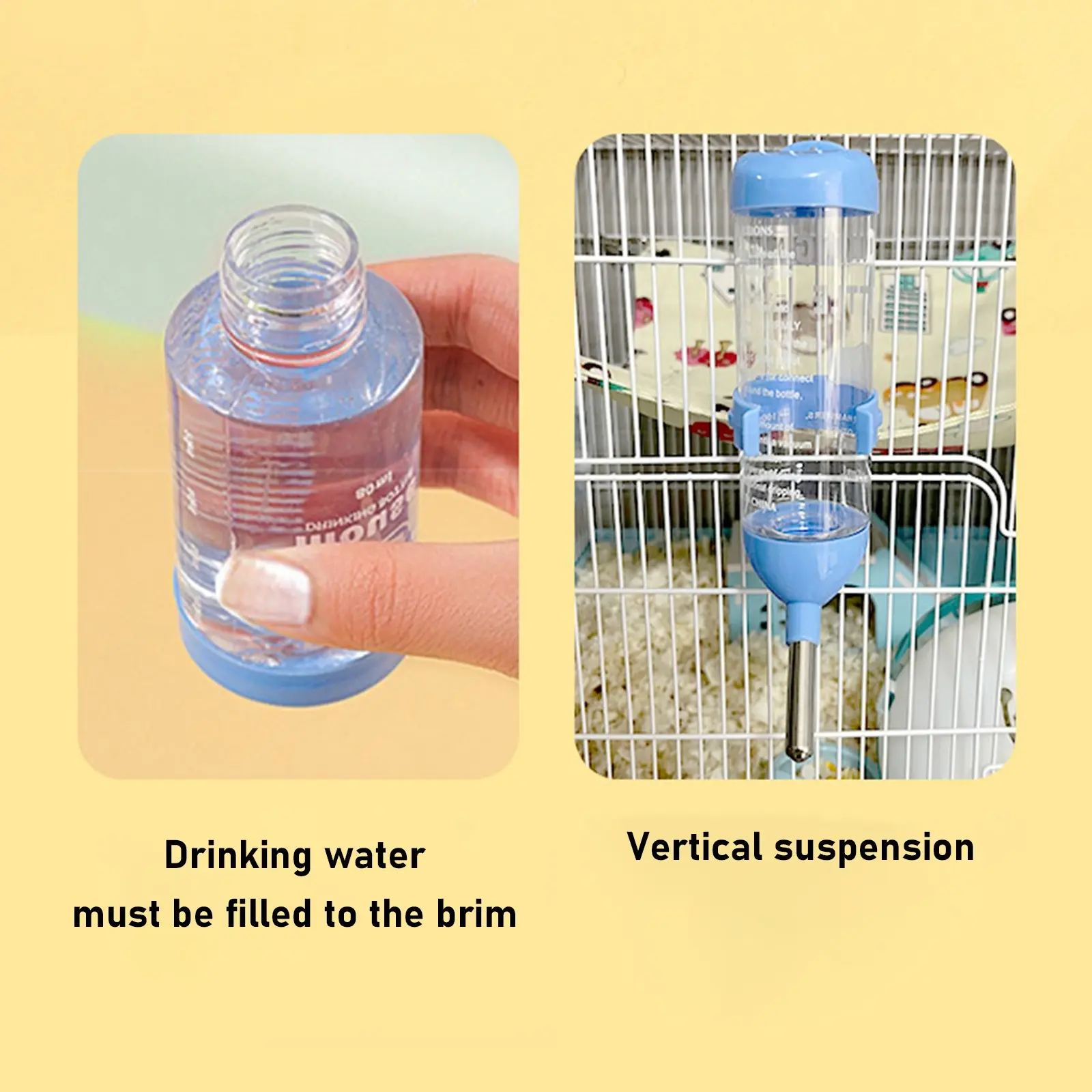 Hamster Dispenser Bottle Hamster Water Drinking Bottle Pet Automatic Water Feeder for Critter Mice Ferrets Rabbit Squirrel