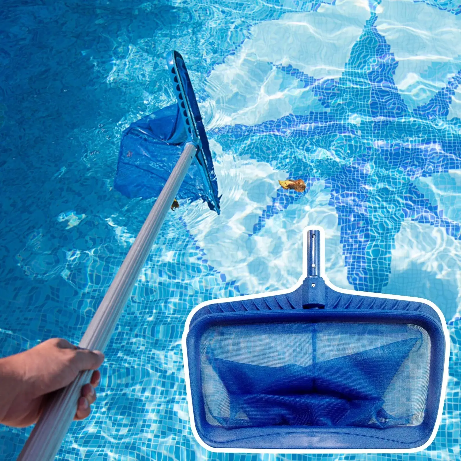 Leaf Skimmer Swimming Pools Skimmer Net Rubbish Cleaning Rake Leaf Mesh Deep Bag SPA Pond Leaves Cleaning Net Pool Accessories