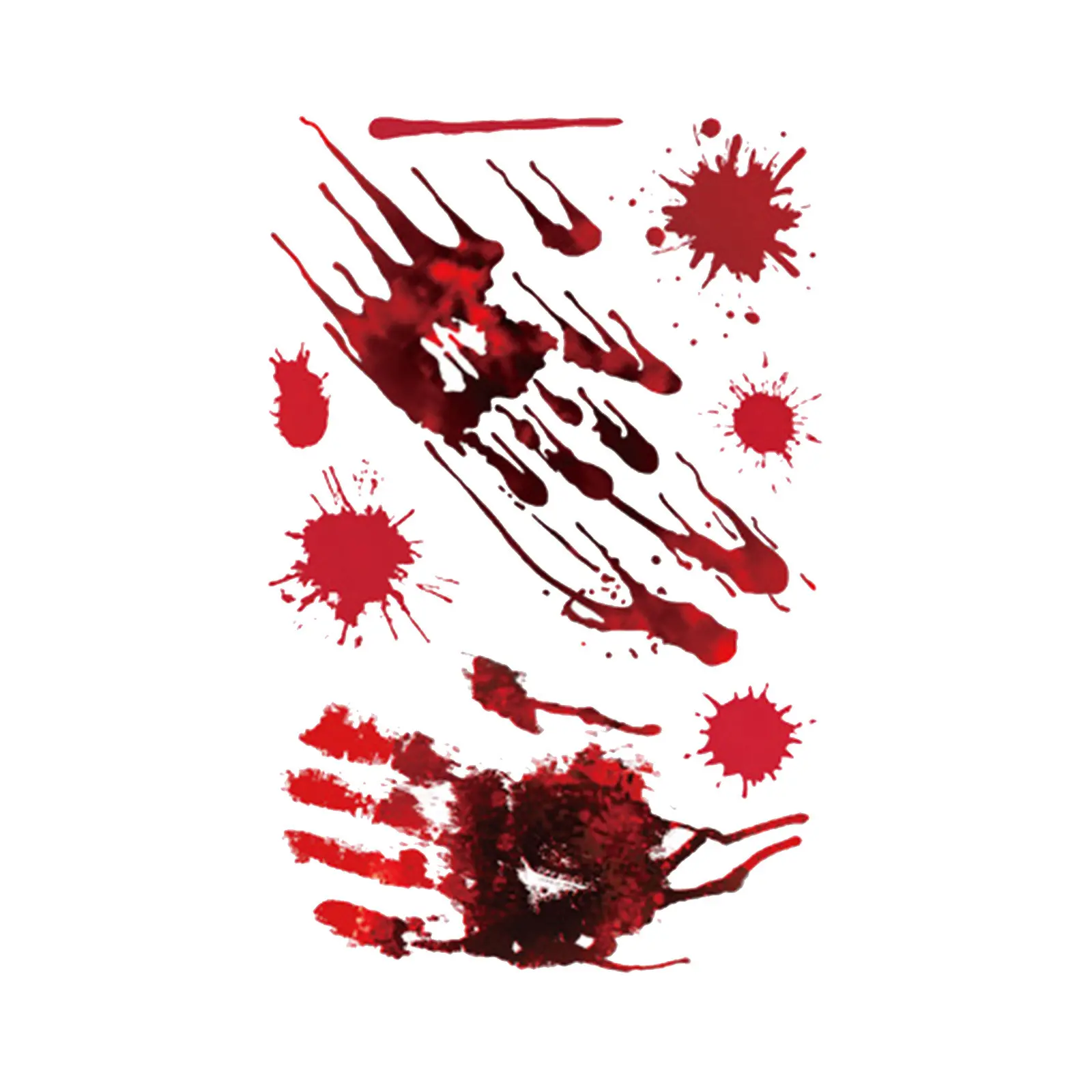 Horror Bloodstain Wall Sticker Handprint Footprint Blood Skull Window Sticker Halloween Decoration 2024 Halloween Scary Sticker