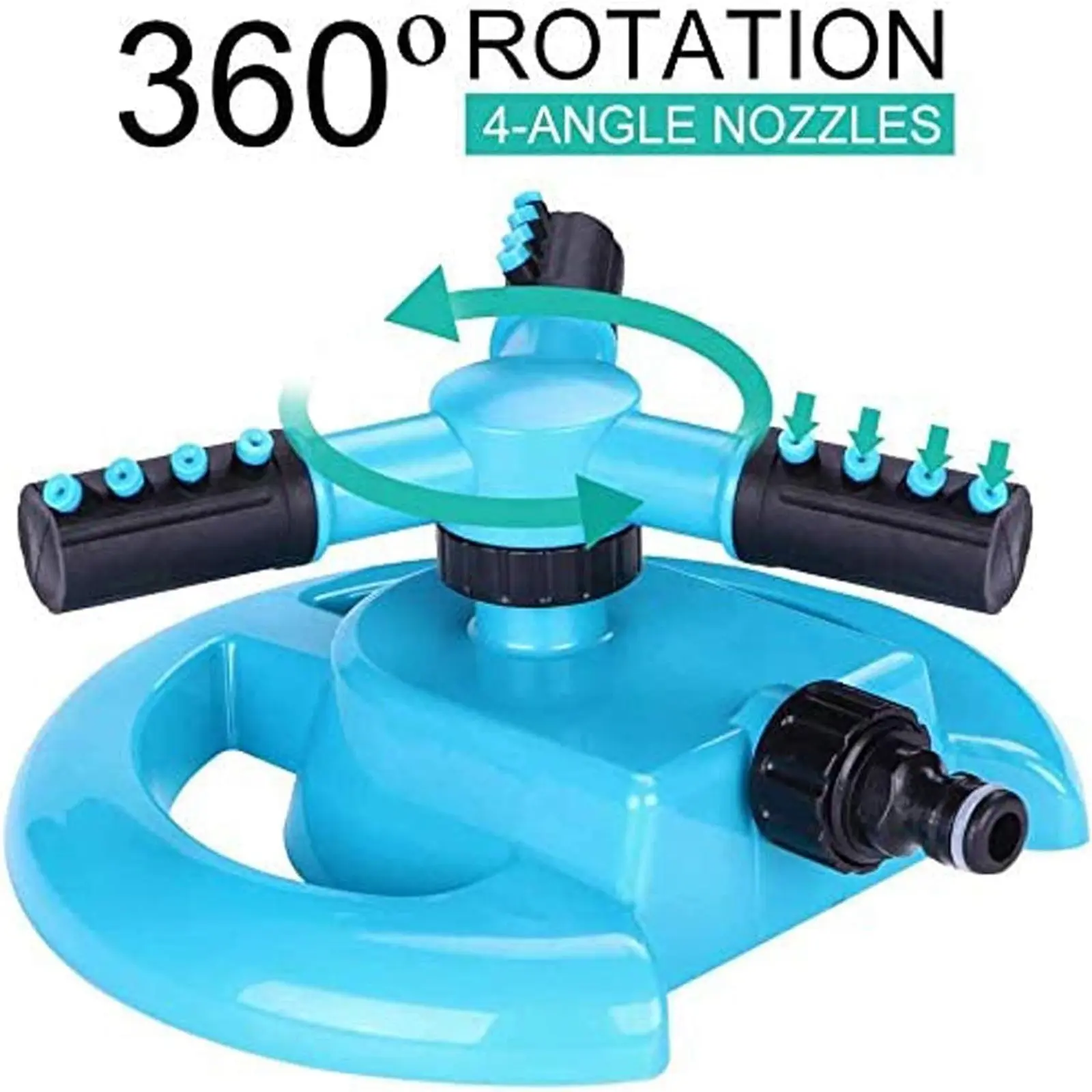 360 ° Rotating Automatic Lawn Sprinkler Lawn Small Disc Plastic Sprinkler Three-Pronged Rotatable Plastic Sprinkler Garden Too