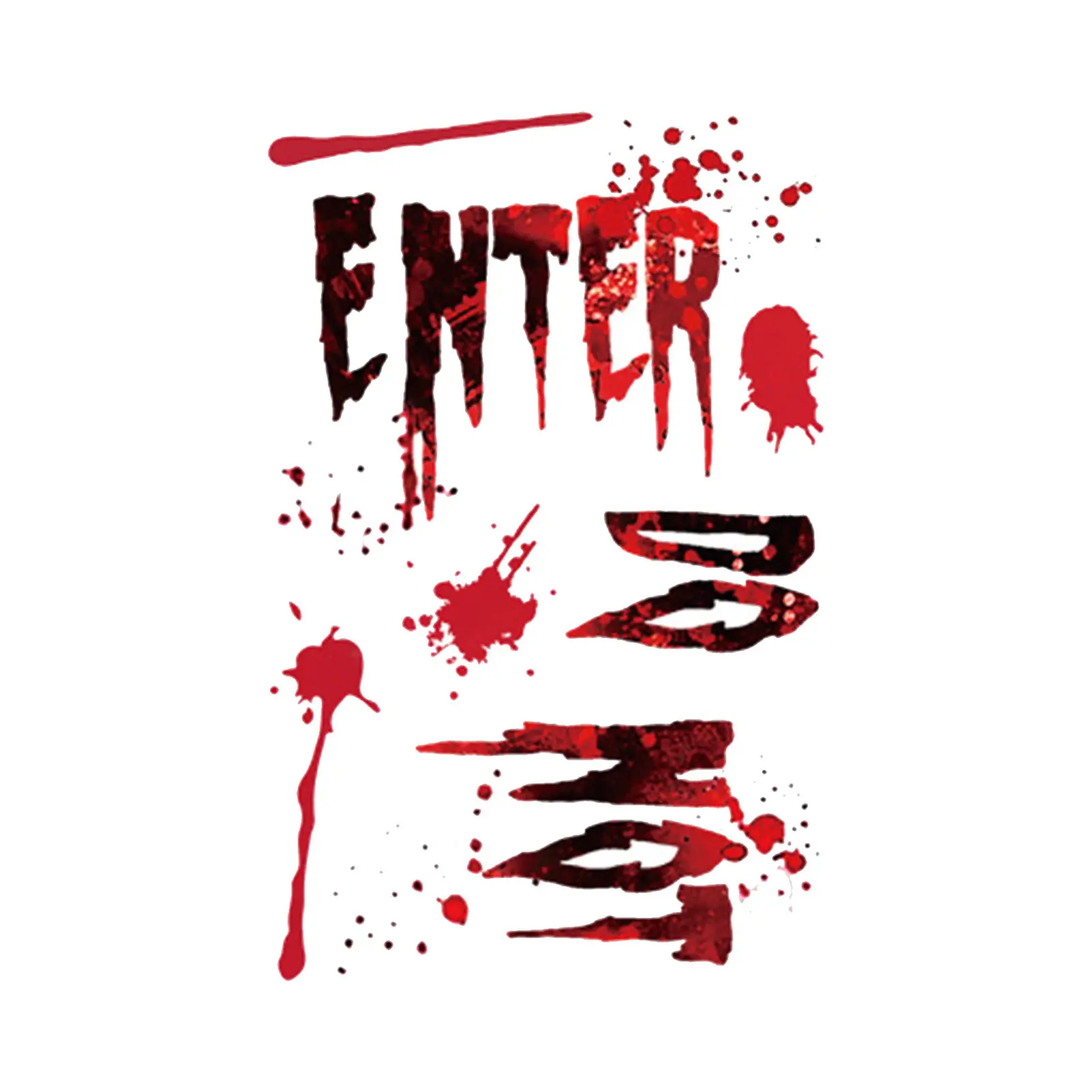 Horror Bloodstain Wall Sticker Handprint Footprint Blood Skull Window Sticker Halloween Decoration 2024 Halloween Scary Sticker