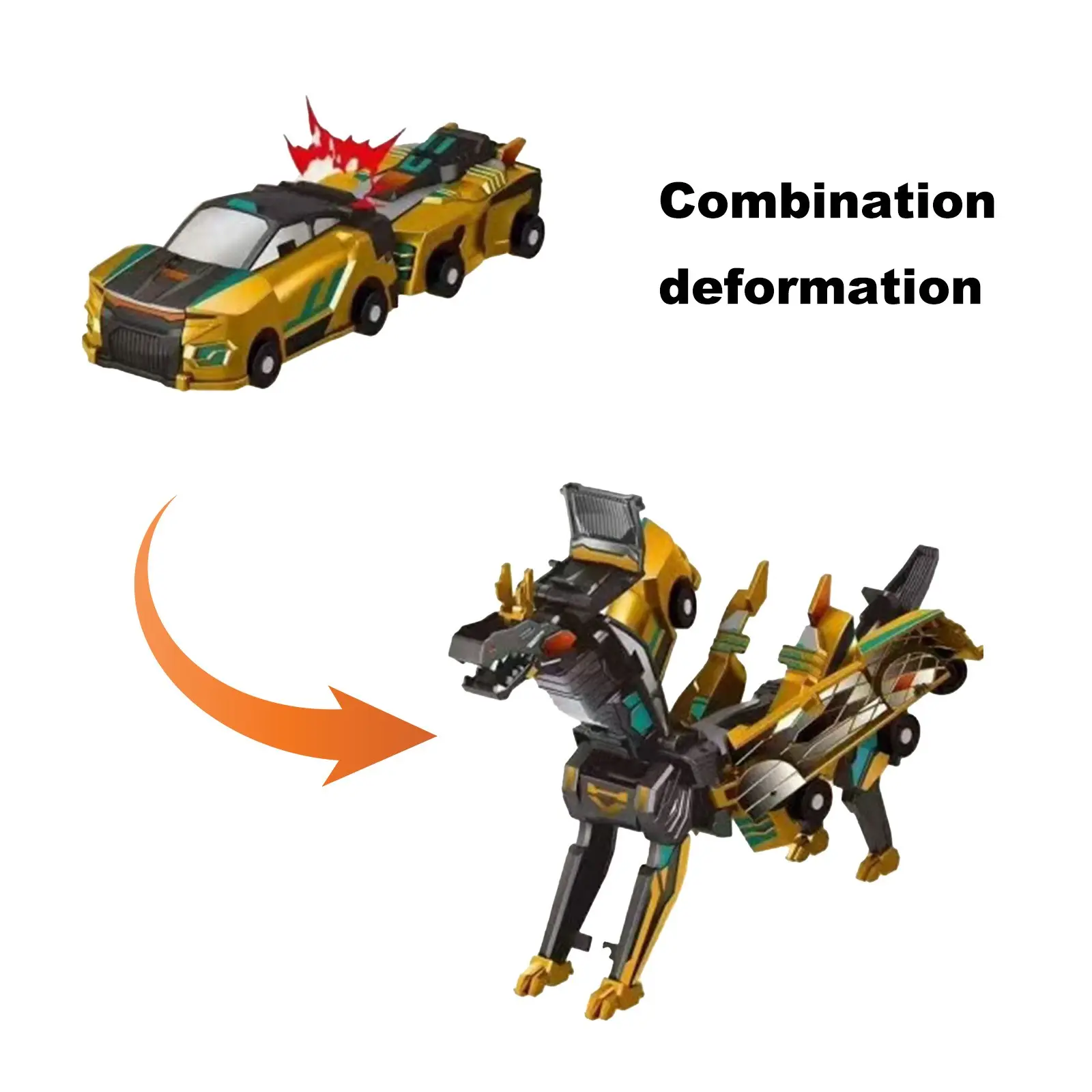 Newest 2 in 1 Magic Transformation Car Transforms into Horse Transformation Toys Magnetic Collision Deformation Car Gift