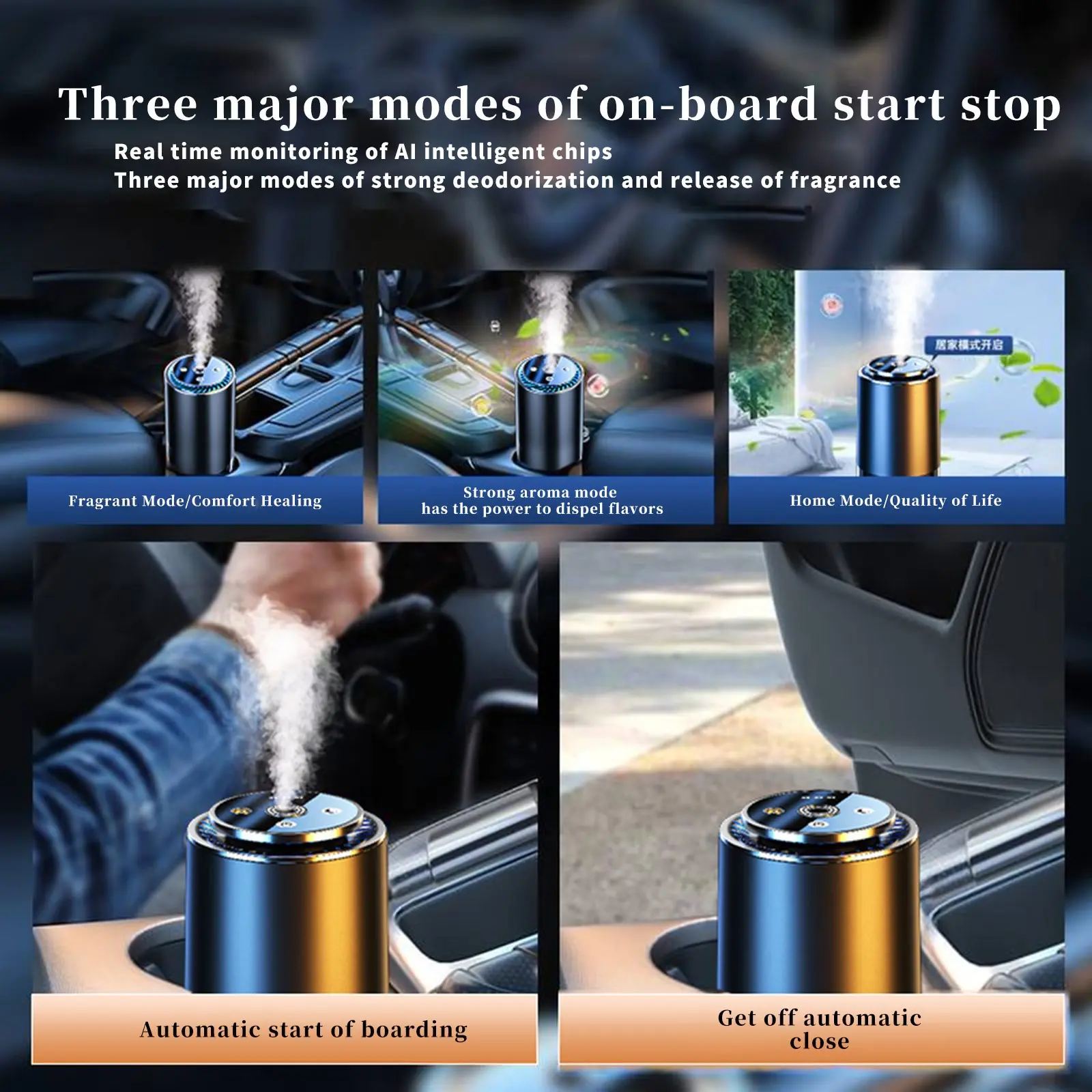 Car Electric Air Diffuser Aroma Car Air Vent Humidifier Mist Aromatherapy Car Air Freshener Perfume Fragrance Car Accessories