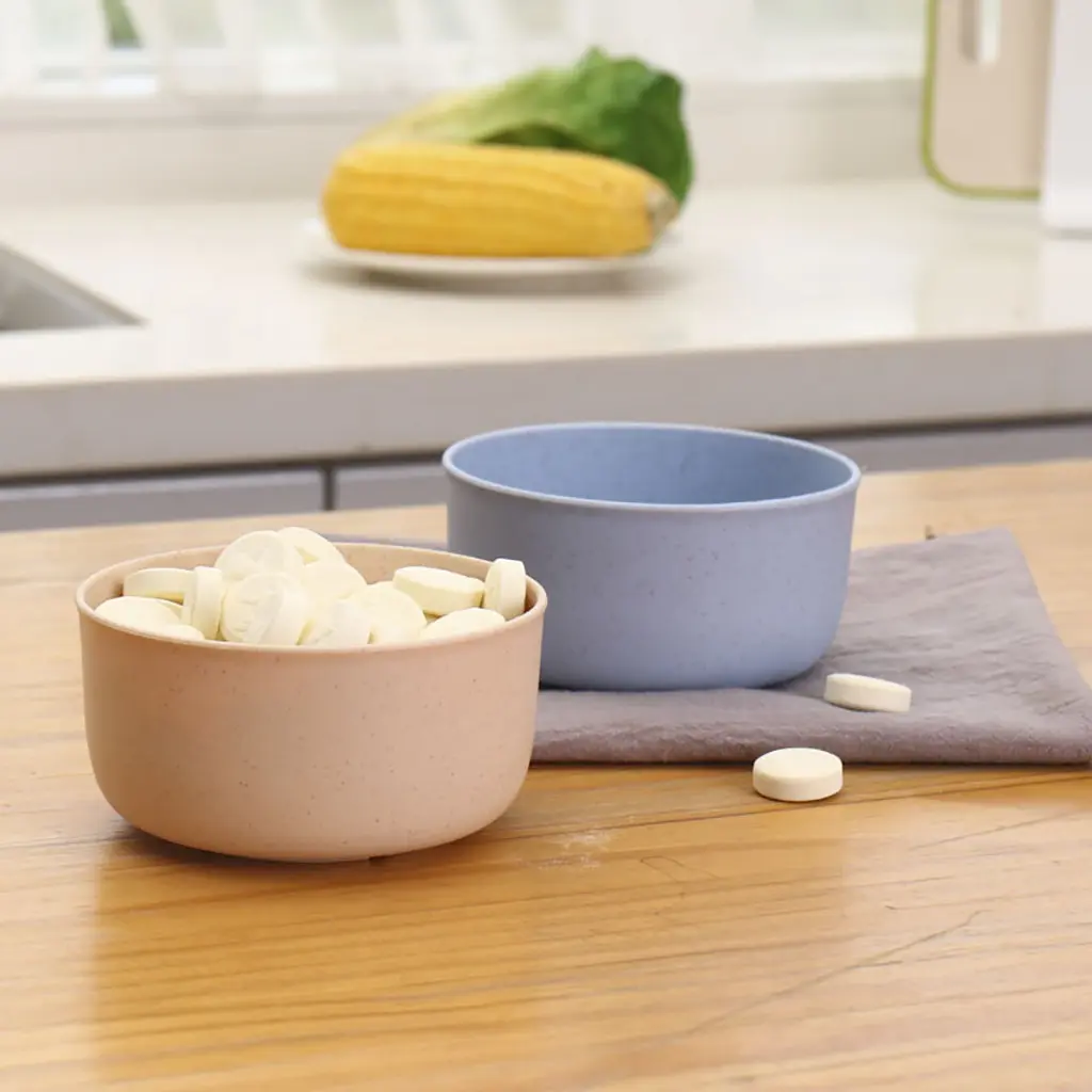Wheat Straw Salad Bowls Unbreakable Mixing Bowls Reusable Dishwasher Microwave Safe Soup Bowls for Home Kitchen 4 Colors Optiona