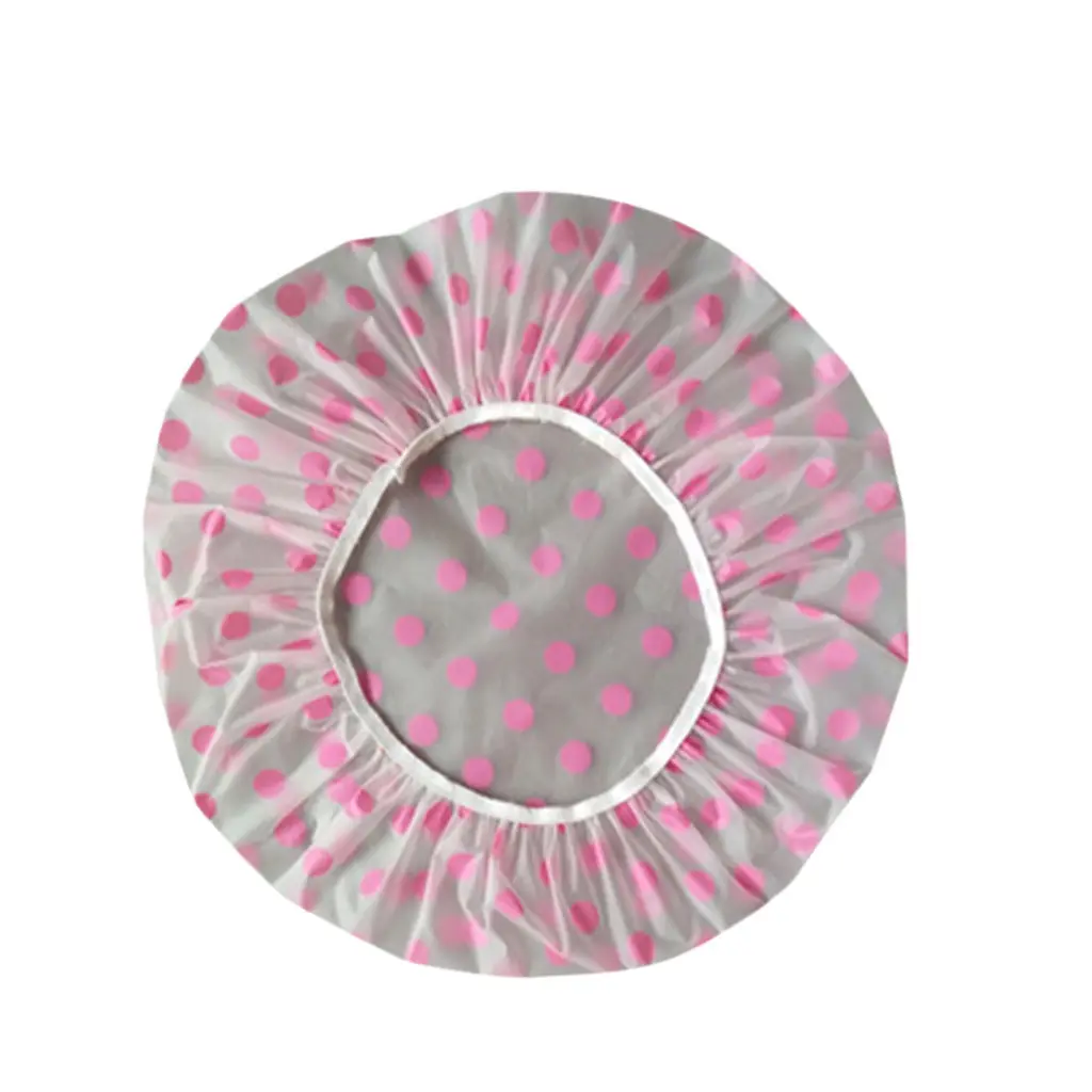 Reusable Shower Cap Thicken Elastic Bath Hat Bathing Cap For Women Spa Women Supplies Shower Cap Bathroom Accessories
