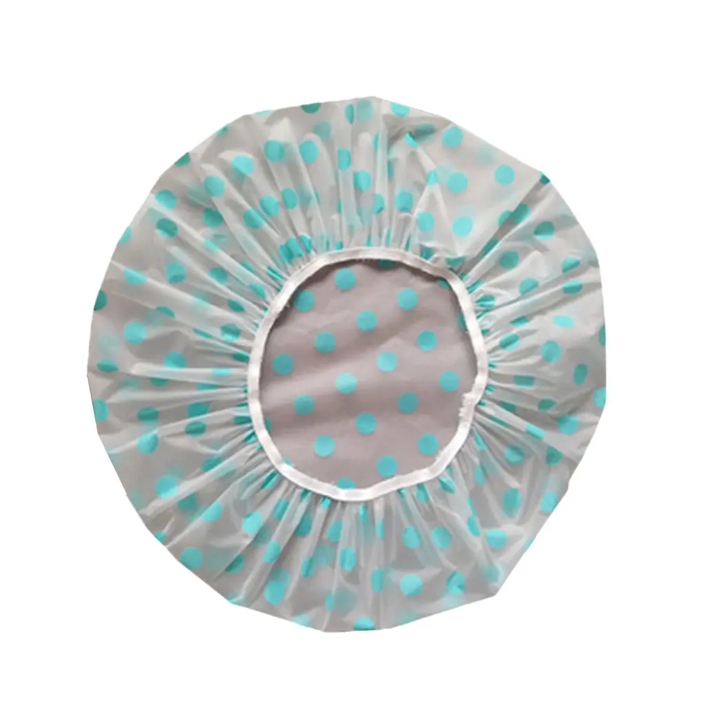 Reusable Shower Cap Thicken Elastic Bath Hat Bathing Cap For Women Spa Women Supplies Shower Cap Bathroom Accessories