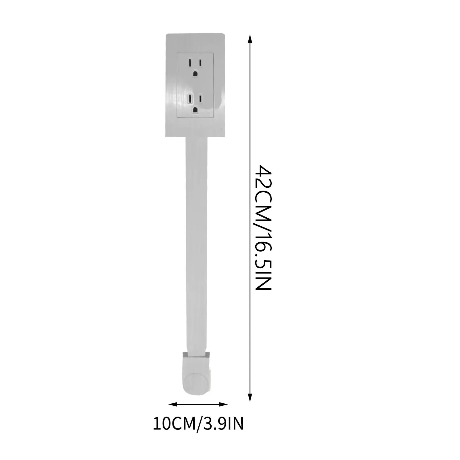 Electrical Extender Access Hard-to-Reach Outlets Features USB-A USB-C And 2 AC Outlets Extends 22in-34in Rotates 180°