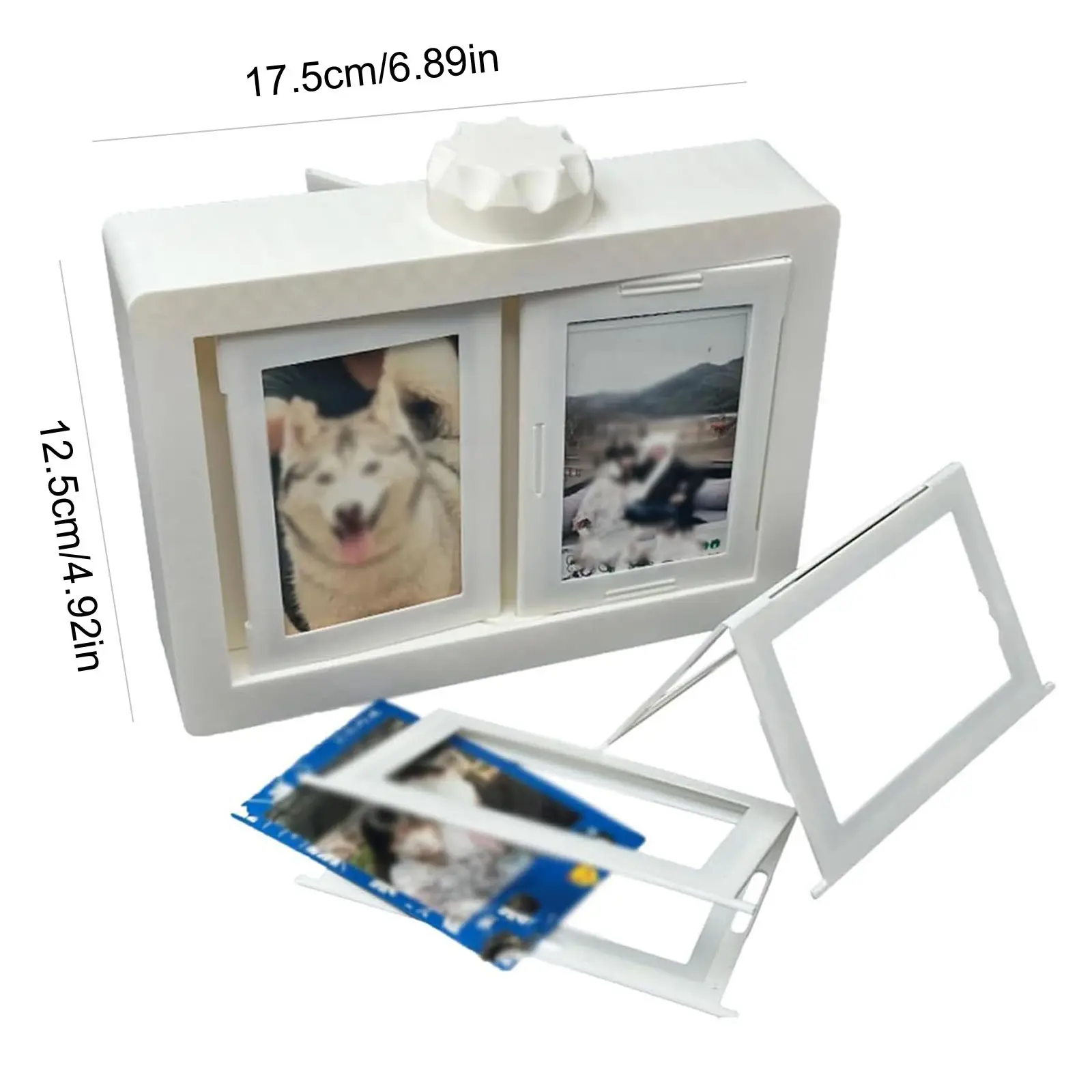 12 Pockets 3D Rotating Photocard Holder Transparent Protective Photo Album Easy To Install Rotating Page-turning Ornaments