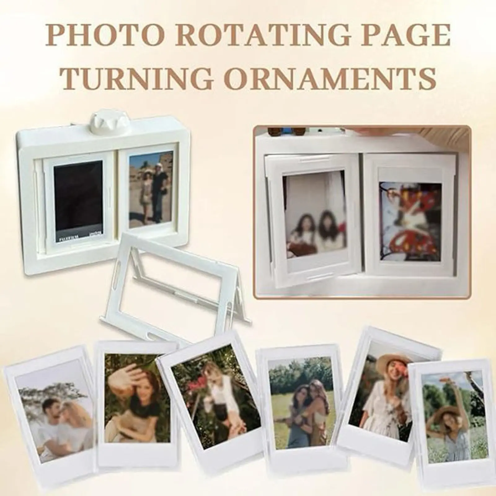 12 Pockets 3D Rotating Photocard Holder Transparent Protective Photo Album Easy To Install Rotating Page-turning Ornaments