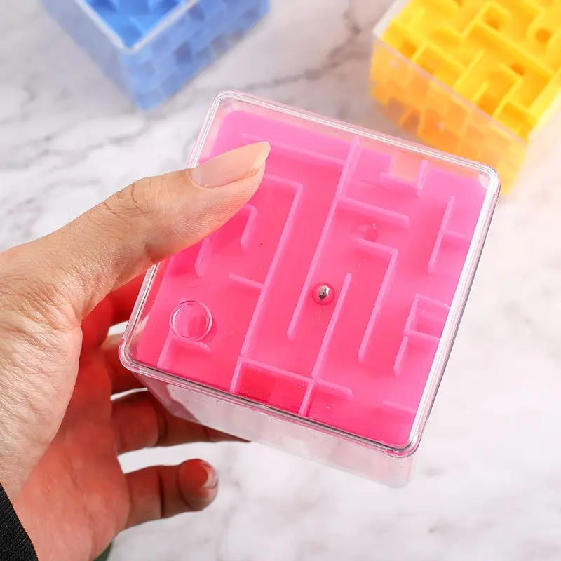 3D Transparent Square and Round Roller Ball Maze Game Kids Birthday Party Baby Shower Gift Giveaway Toy Pinata Filler Pack