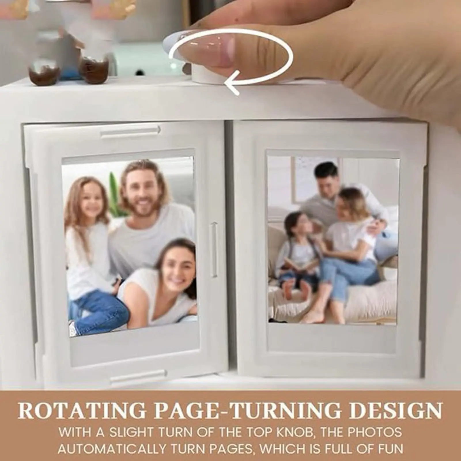 12 Pockets 3D Rotating Photocard Holder Transparent Protective Photo Album Easy To Install Rotating Page-turning Ornaments