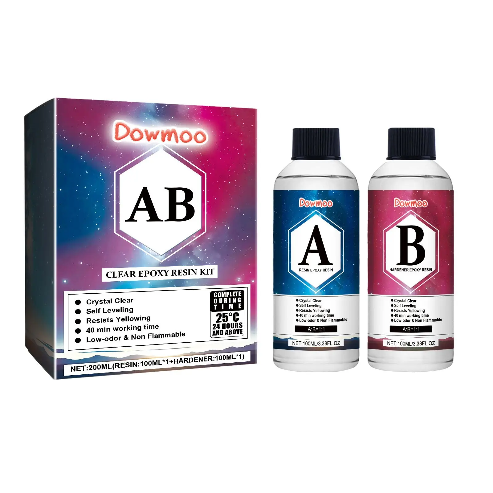 Epoxy Resin Crystal Clear-Not Yellowing And No Bubble Self Leveling Easy For DIY Jewelry Making Of The Art Resin