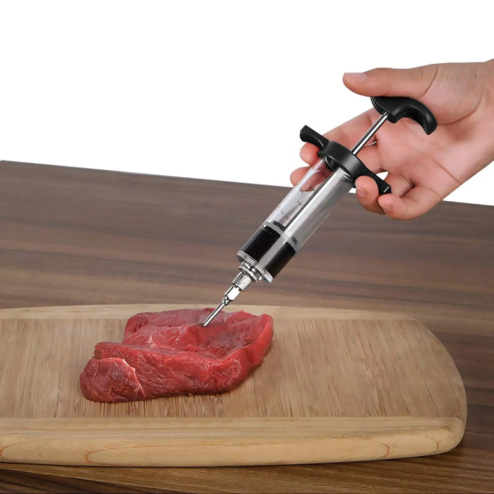 BBQ Meat Syringe Marinade Injector Sauce Injector Roast Needle Turkey Chicken Spice Flavor Syringe Injector Barbecue Accessories