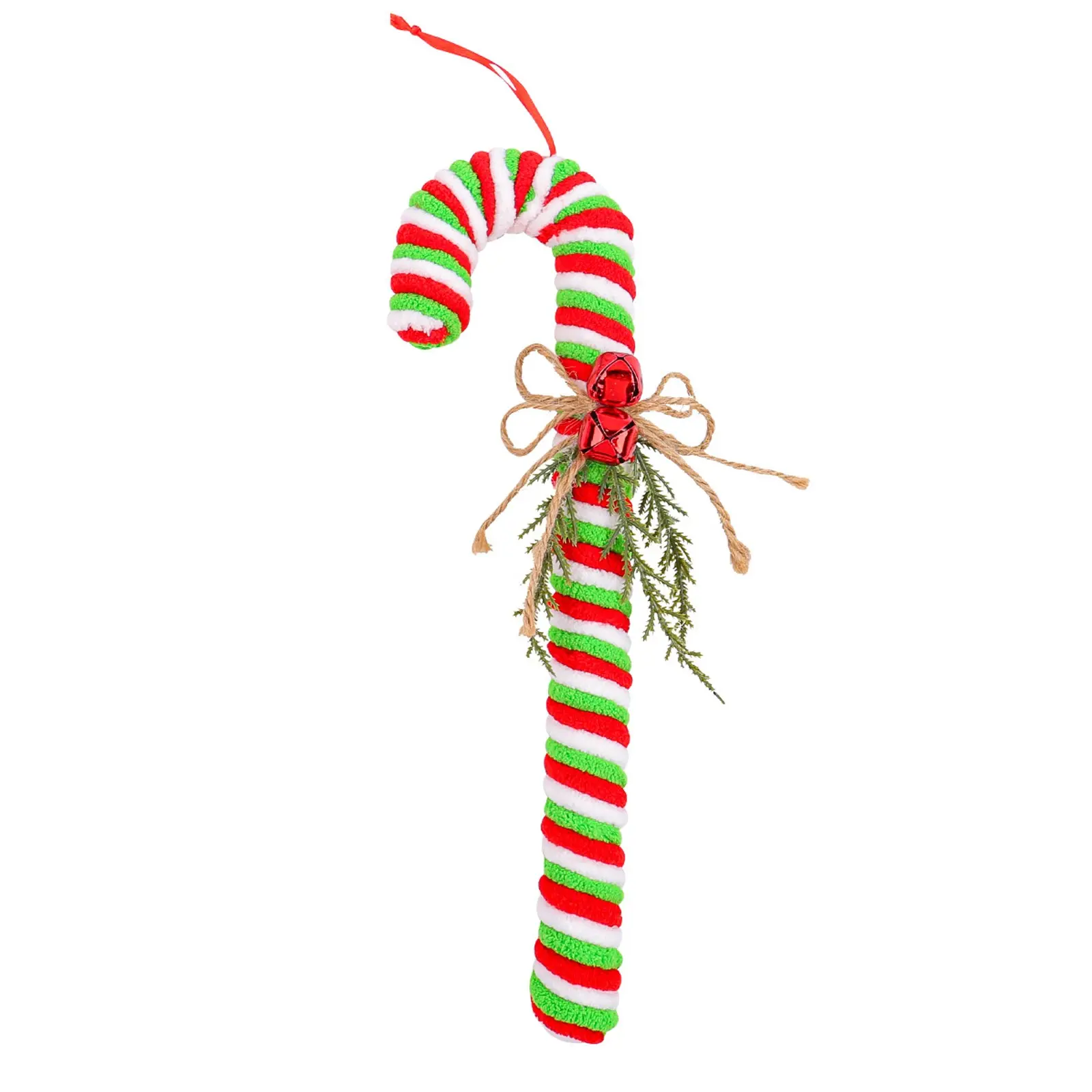 Christmas Plush Soft Candy Cane Red and White Cane Hook Ornaments Christmas Tree Hanging Props- Perfect Holiday Party Decor