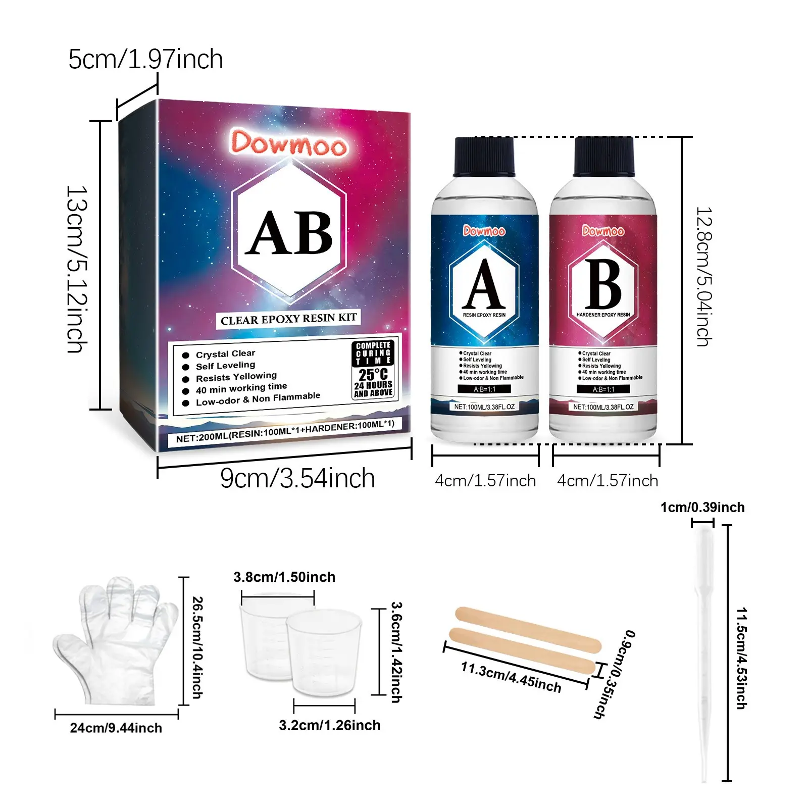 Epoxy Resin Crystal Clear-Not Yellowing And No Bubble Self Leveling Easy For DIY Jewelry Making Of The Art Resin