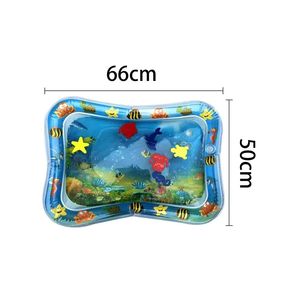 1pc Ocean Pattern Inflatable PVC Playing Mat Baby Play Water Mat Toddler Pad Kids Early Education Activity Toys Mat Cushion Gift