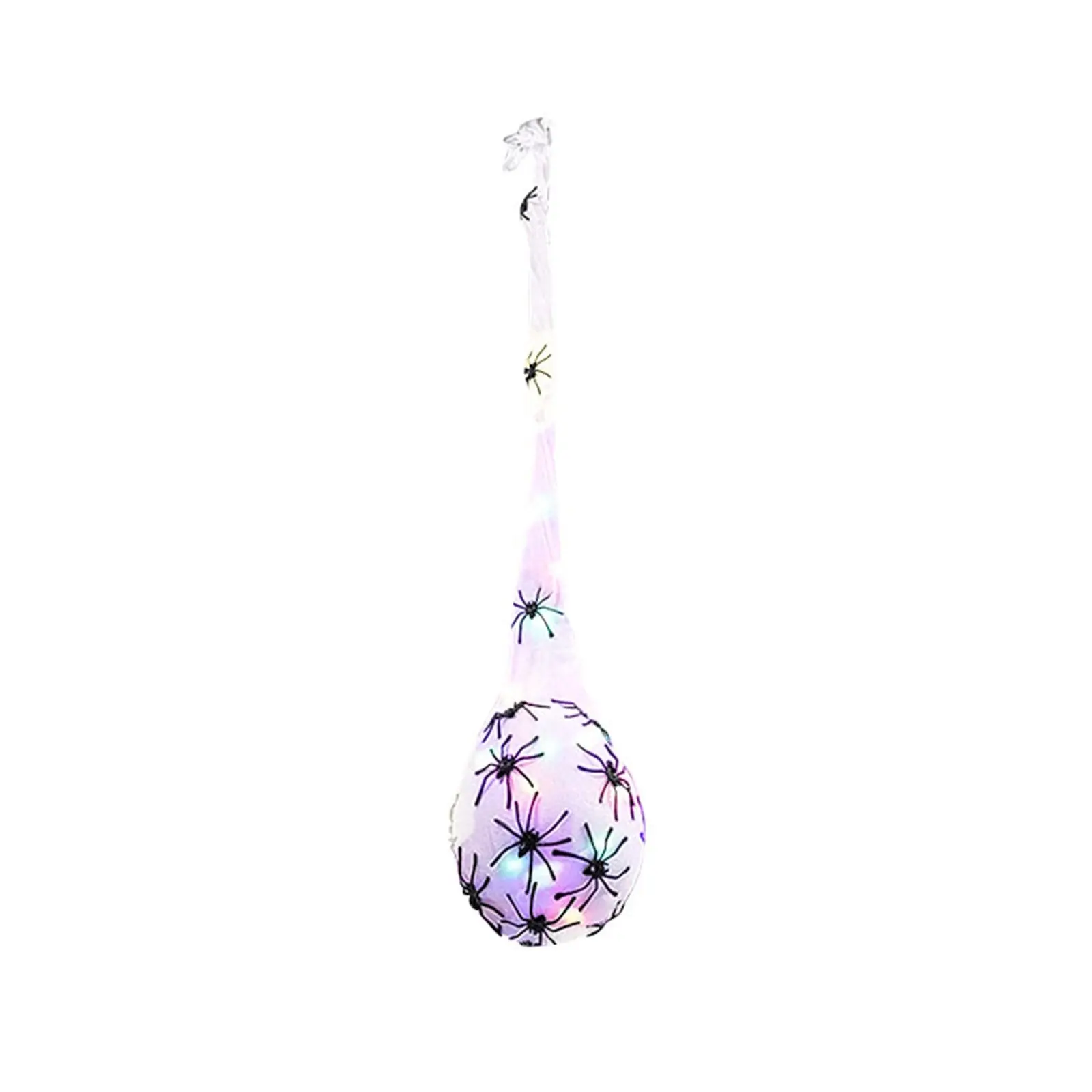 3Pcs Halloween Lighted Spider Egg Sacs Spider Web Halloween Indoor Outdoor Garden Yard Tree Hanging Ornaments Decorations