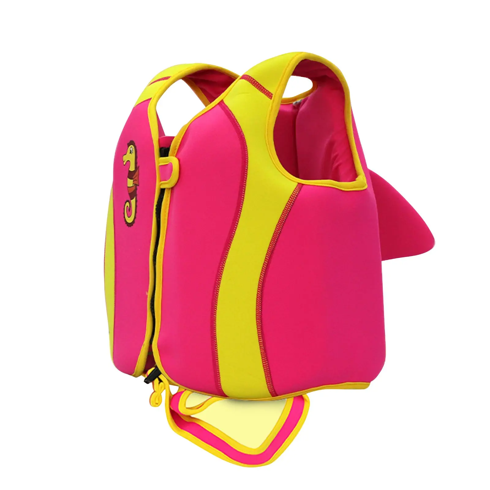 Children's Float Inflatable Swim Suit Quick Release Buckle Float Swimming Fashion Color-blocked Unisex Adjustable Snap Swimsuit