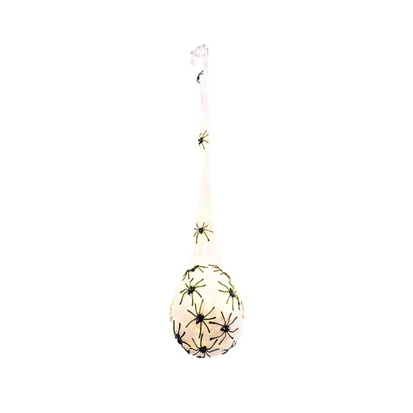 3Pcs Halloween Lighted Spider Egg Sacs Spider Web Halloween Indoor Outdoor Garden Yard Tree Hanging Ornaments Decorations