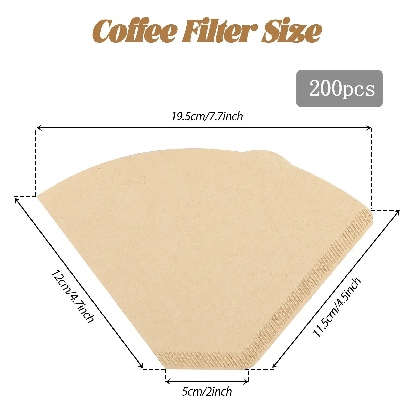 100Pcs Coffee Filter Paper Hand-brewed Coffee Special Conical Wood Pulp Portable Pull-out Drip Filter Paper Household Cafe Tools