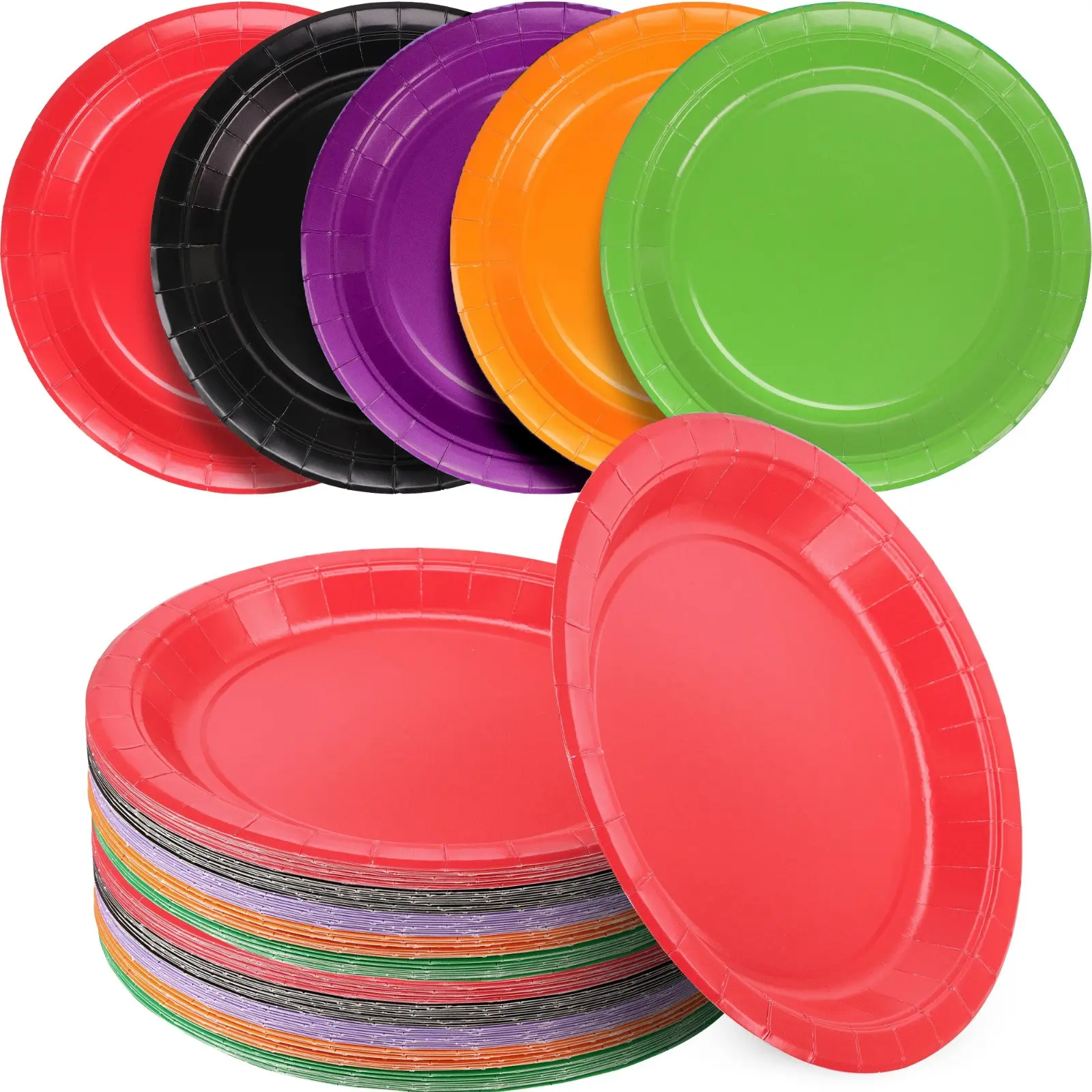 Disposable Paper Plates 9 Inch Paper Dessert Plates Sturdy and Durable Disposable Plates for Parties Dinner Festival Outdoor