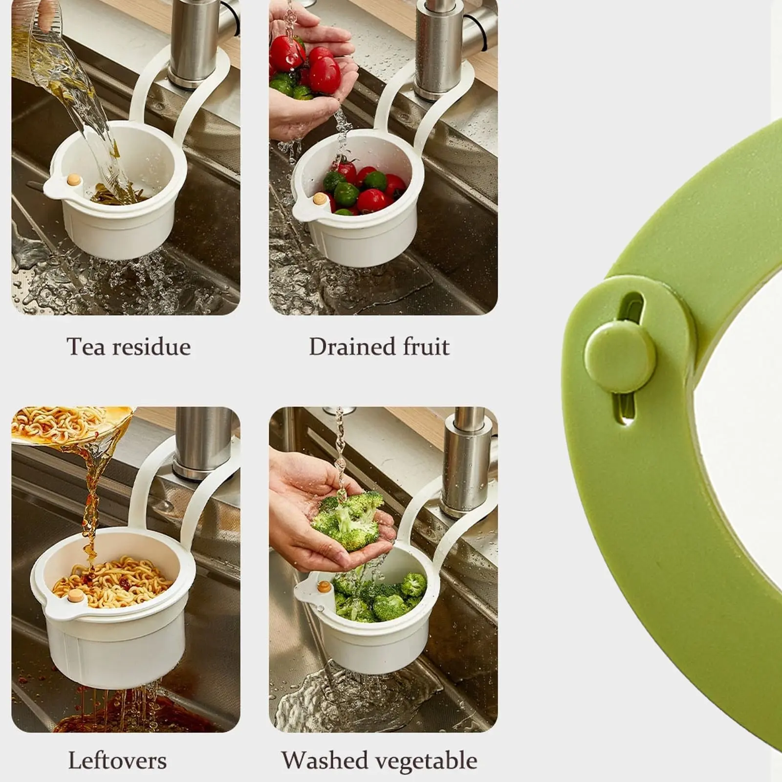 Creative Sink Hanging Strainer Basket Detachable Quickly Drain Kitchen Garbage Filter Multifunctional Easy To Clean