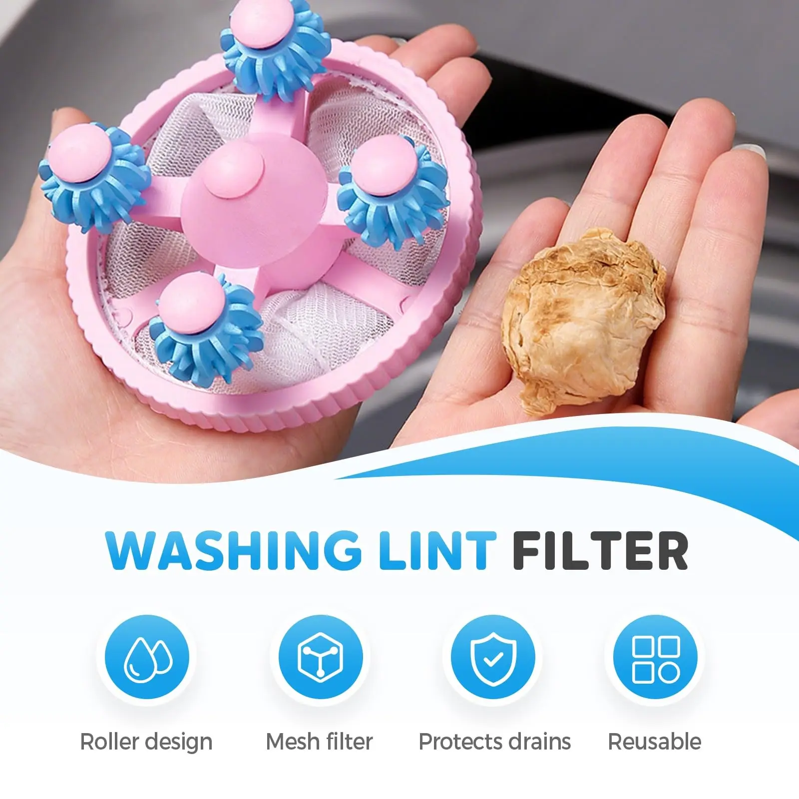 Pet Hair Remover Washing Machine Floating Lint Filter Bag Reusable Laundry Ball Clothes Hair Cleaning Tools Cat Hair Catcher