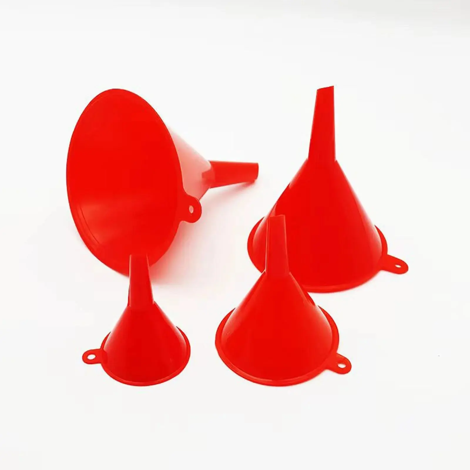 4-piece/set Kitchen Funnel Suitable for Automotive Home Kitchen Function Plastic Funnel, Mini, Small, Medium and Large Funnels