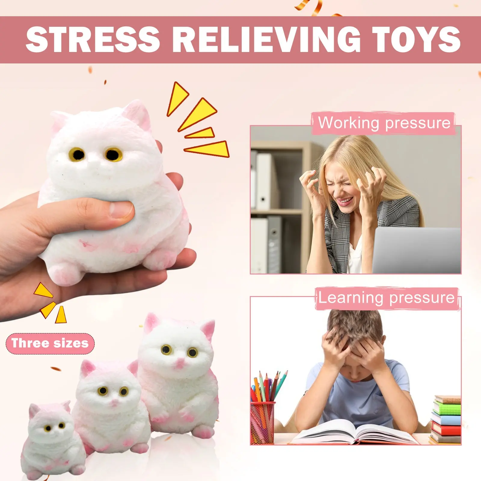 Super Cute Cat Pinch High Valu Decompression Toys Pinch Fun release pressure Toys Ainimal Shape Party Favors