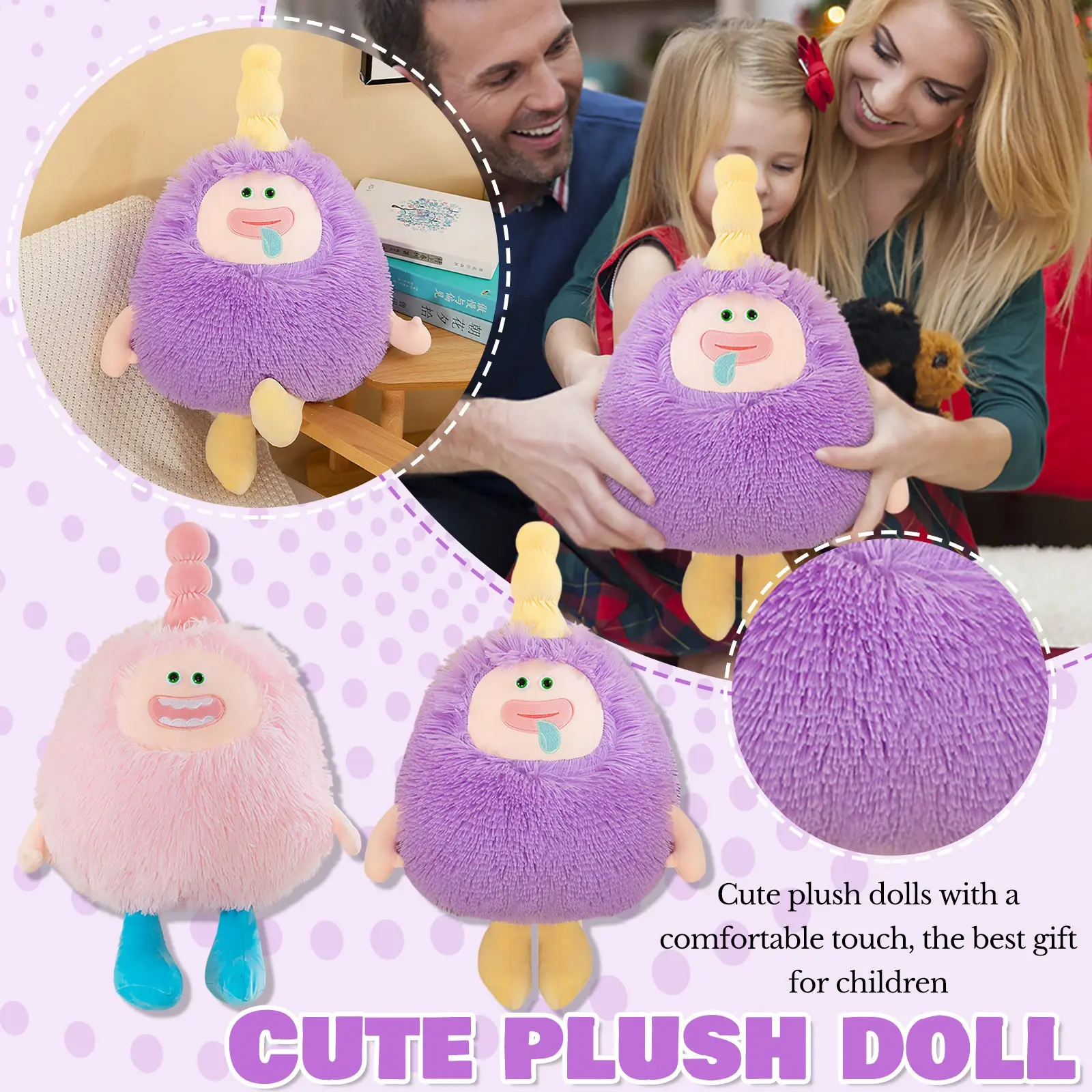 New Shaggy Plush Toy Dream Animal Elf Cute And Comfortable Plush Monster Family Dolls Send Children Birthday Christmas Gift