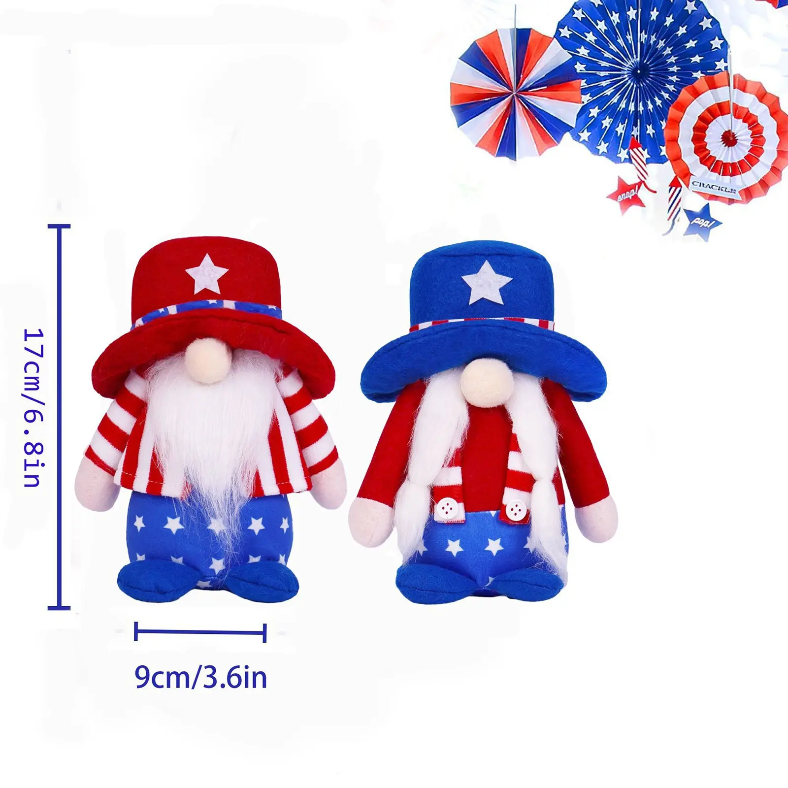 4th Of July Patriotic Gnomes Plush Independence Day Party Decorations Handmade Couple Swedish Decoracion Para Gift