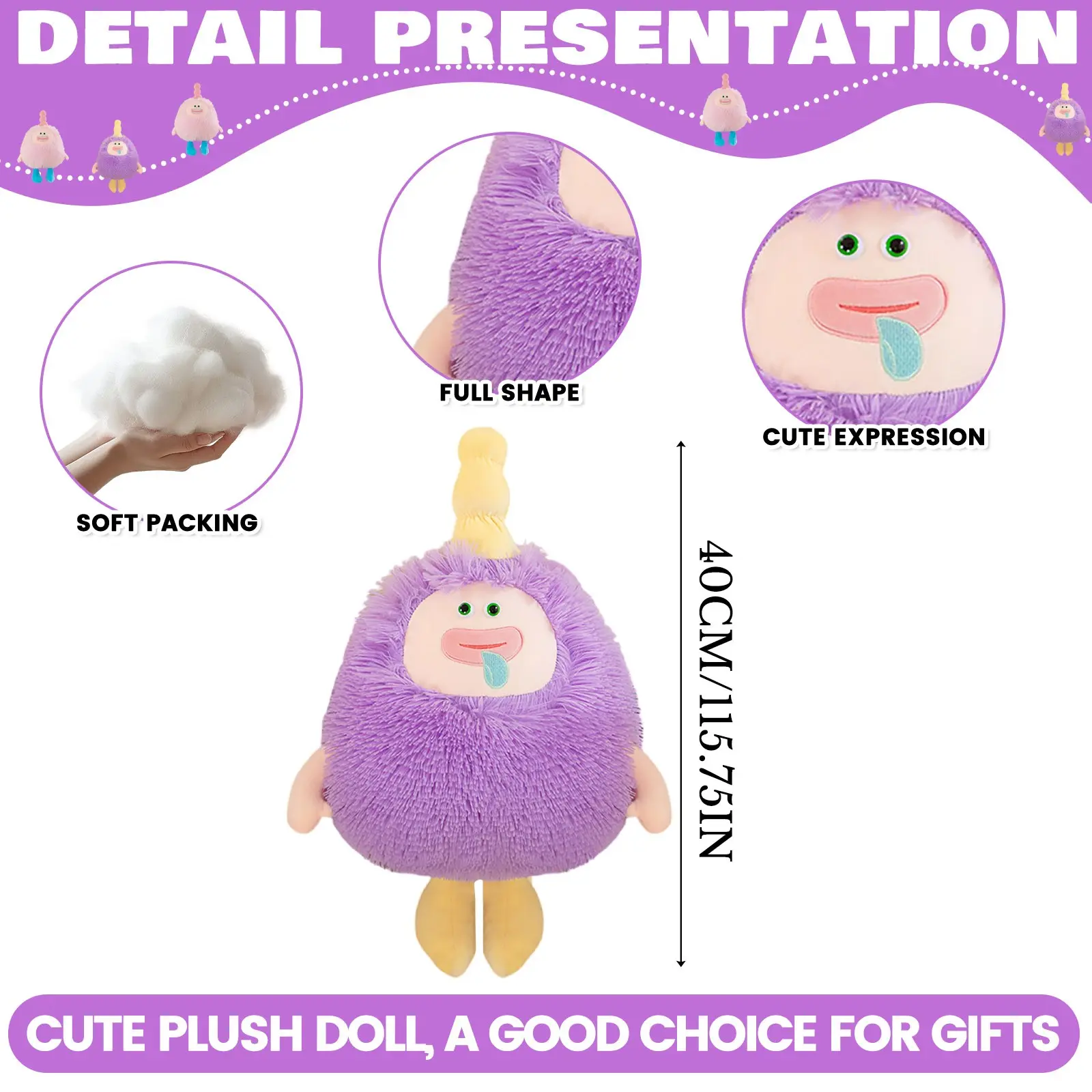 New Shaggy Plush Toy Dream Animal Elf Cute And Comfortable Plush Monster Family Dolls Send Children Birthday Christmas Gift