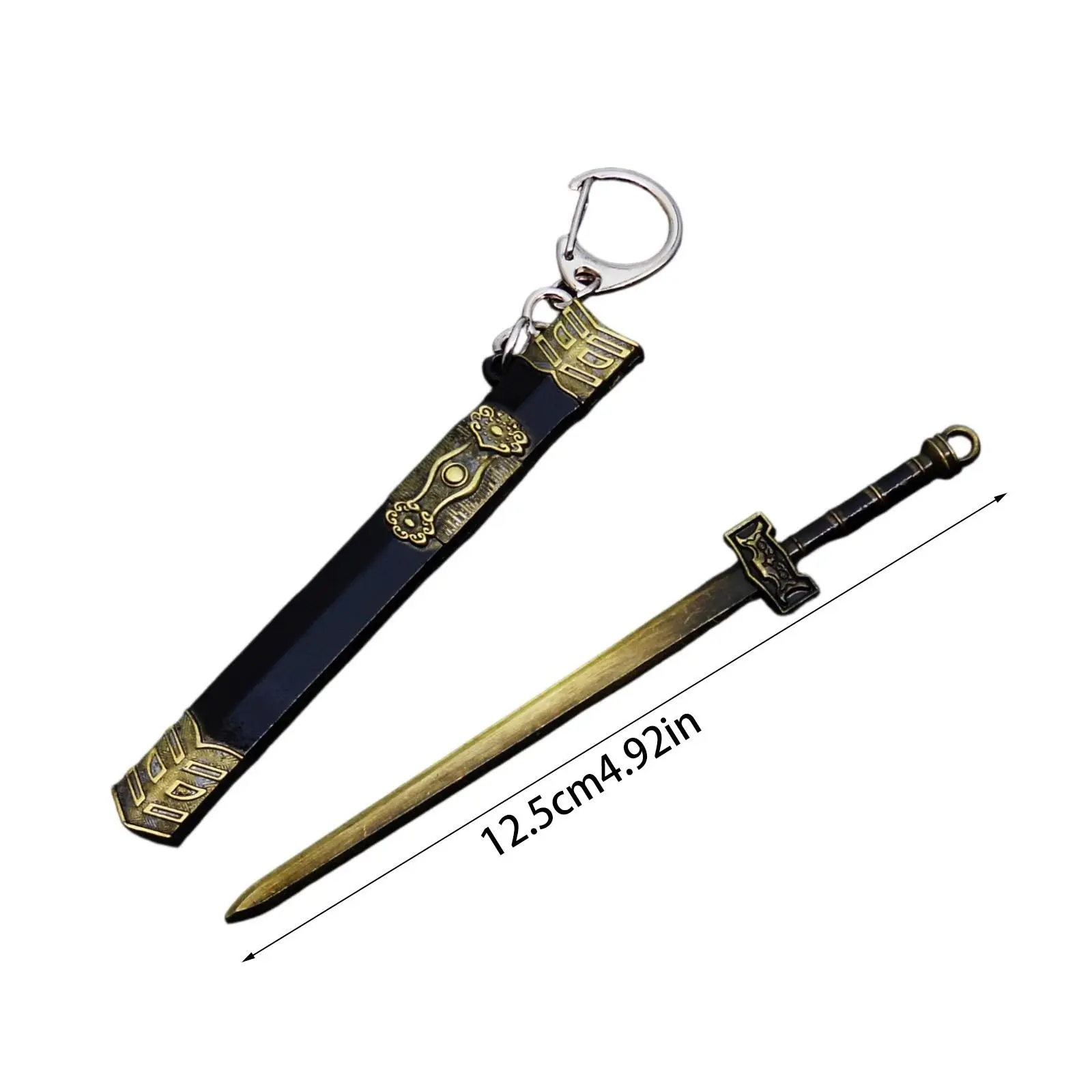 15cm Metal Chinese Katana Sword Ancient Samurai Sabre Katana Sword Killing Blade Sabre Mini Ninja Knife Cosplay Prop Home Decor