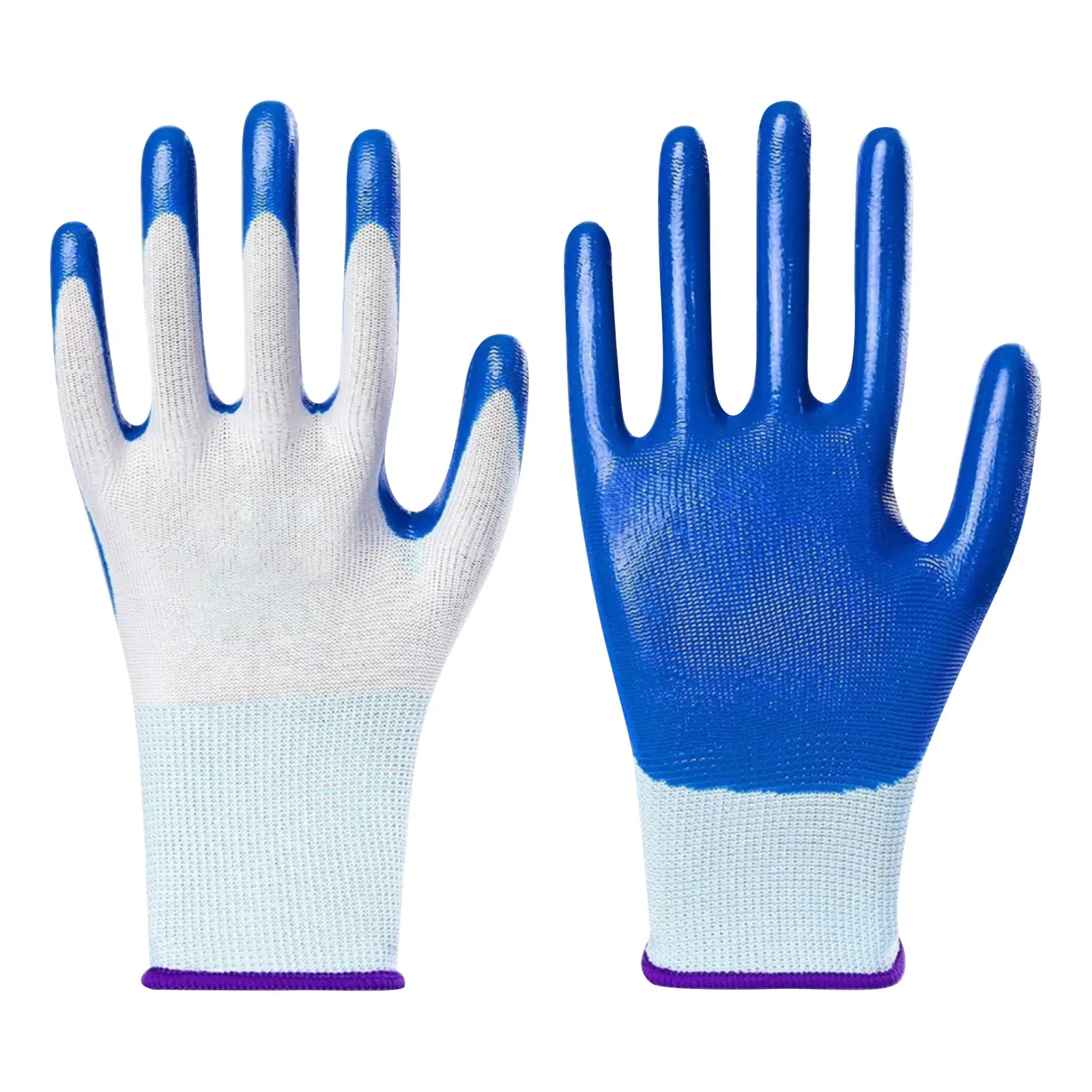 1-20Pairs Non-slip Wear-resistant Breathable Nitrile Gloves Industrial Labor Building Construction Safety Non-slip Work Gloves
