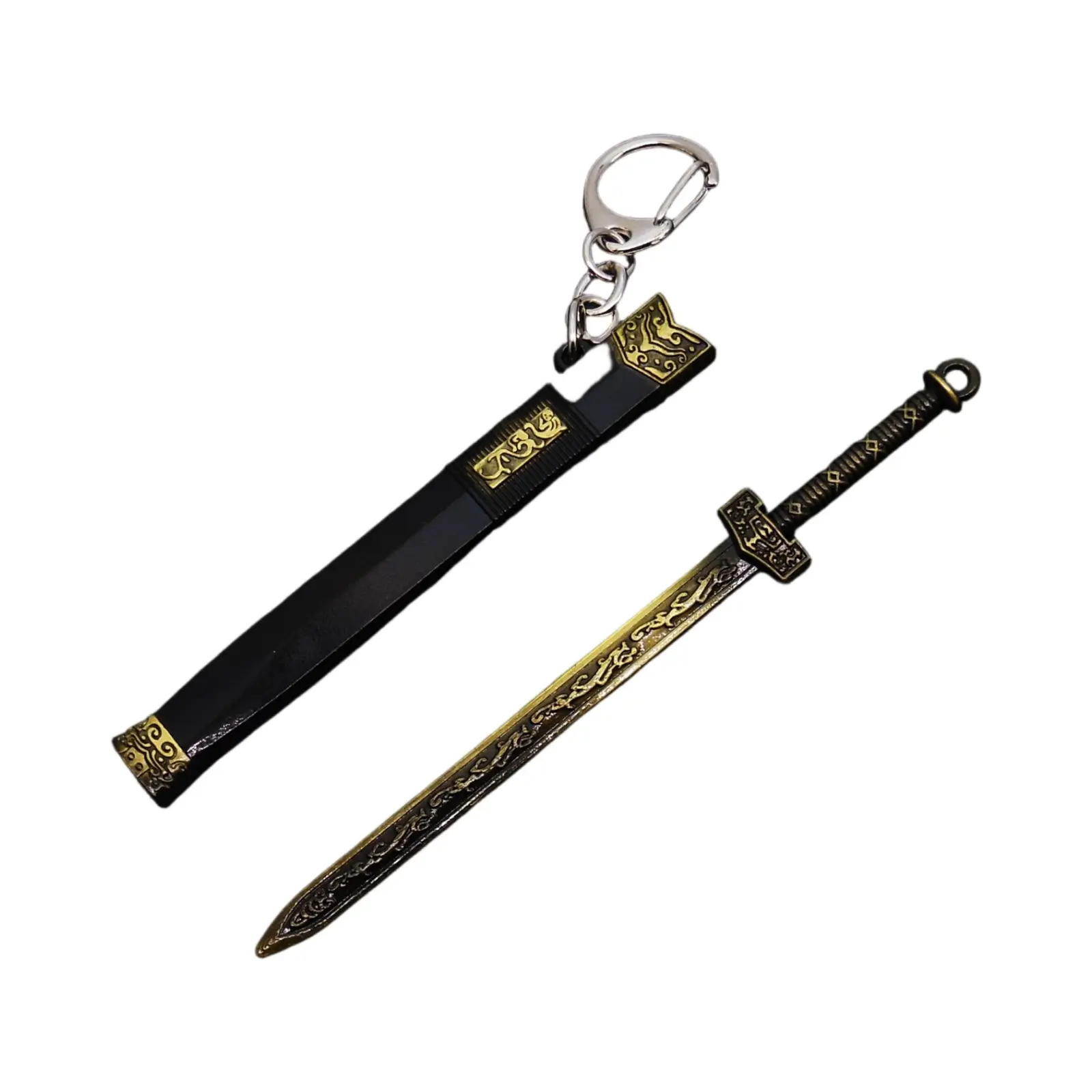 15cm Metal Chinese Katana Sword Ancient Samurai Sabre Katana Sword Killing Blade Sabre Mini Ninja Knife Cosplay Prop Home Decor