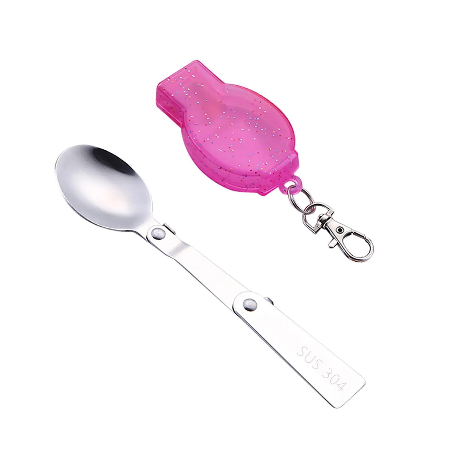 Outdoor Folding Travel Camping Utensil Stainless Pocket Spoon Fork Light Small Foldable Spoon Fork Camping Picnic Tool Tableware