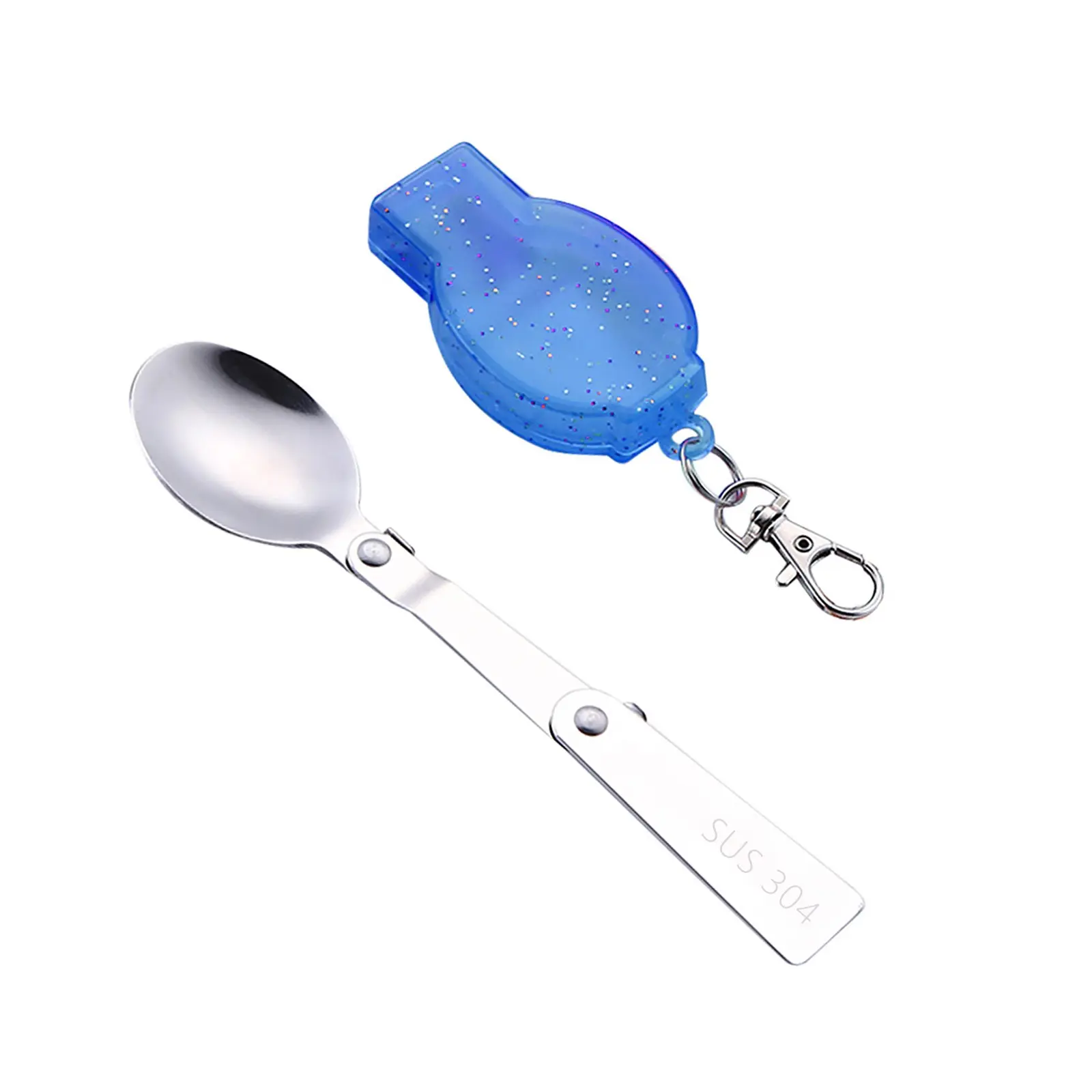 Outdoor Folding Travel Camping Utensil Stainless Pocket Spoon Fork Light Small Foldable Spoon Fork Camping Picnic Tool Tableware