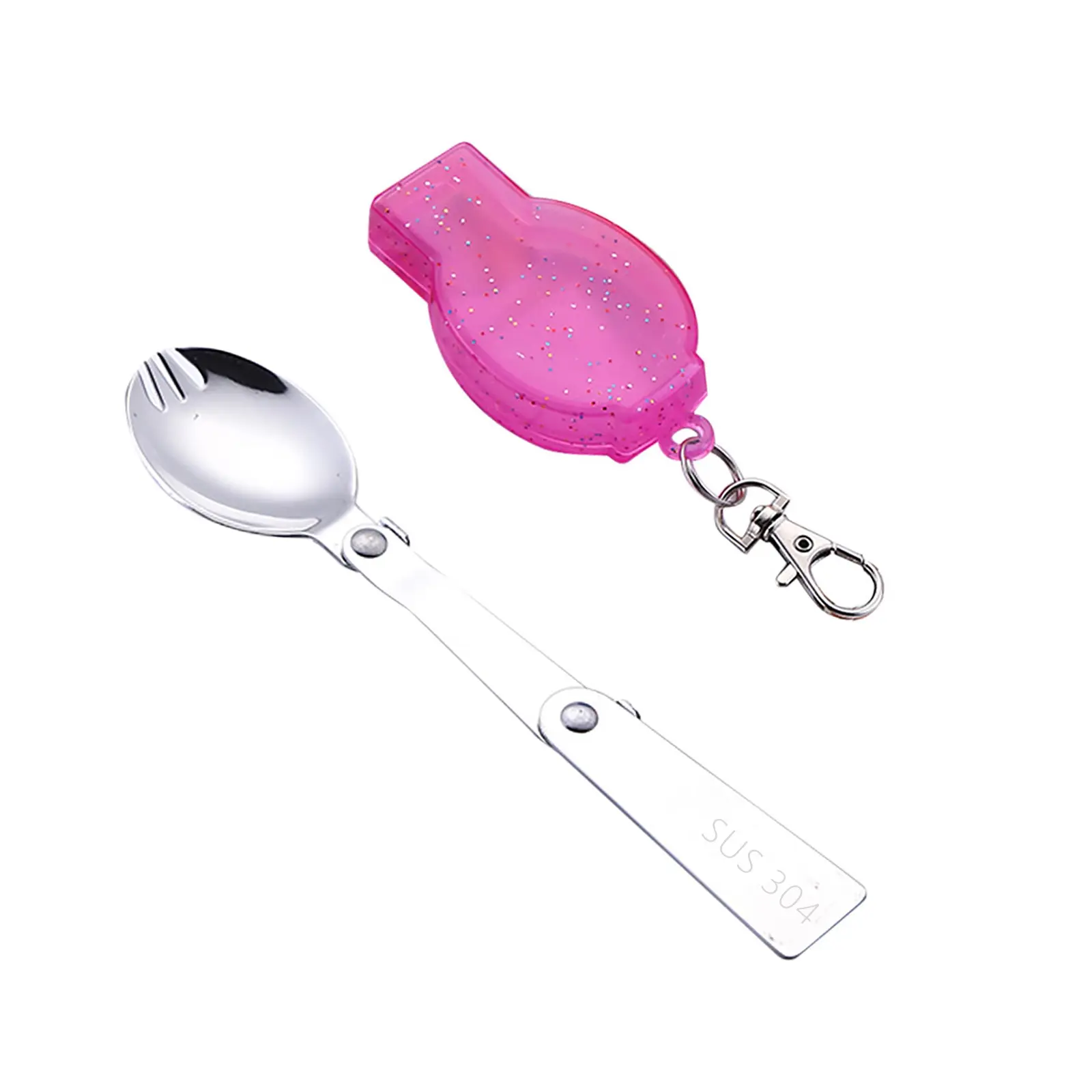 Outdoor Folding Travel Camping Utensil Stainless Pocket Spoon Fork Light Small Foldable Spoon Fork Camping Picnic Tool Tableware