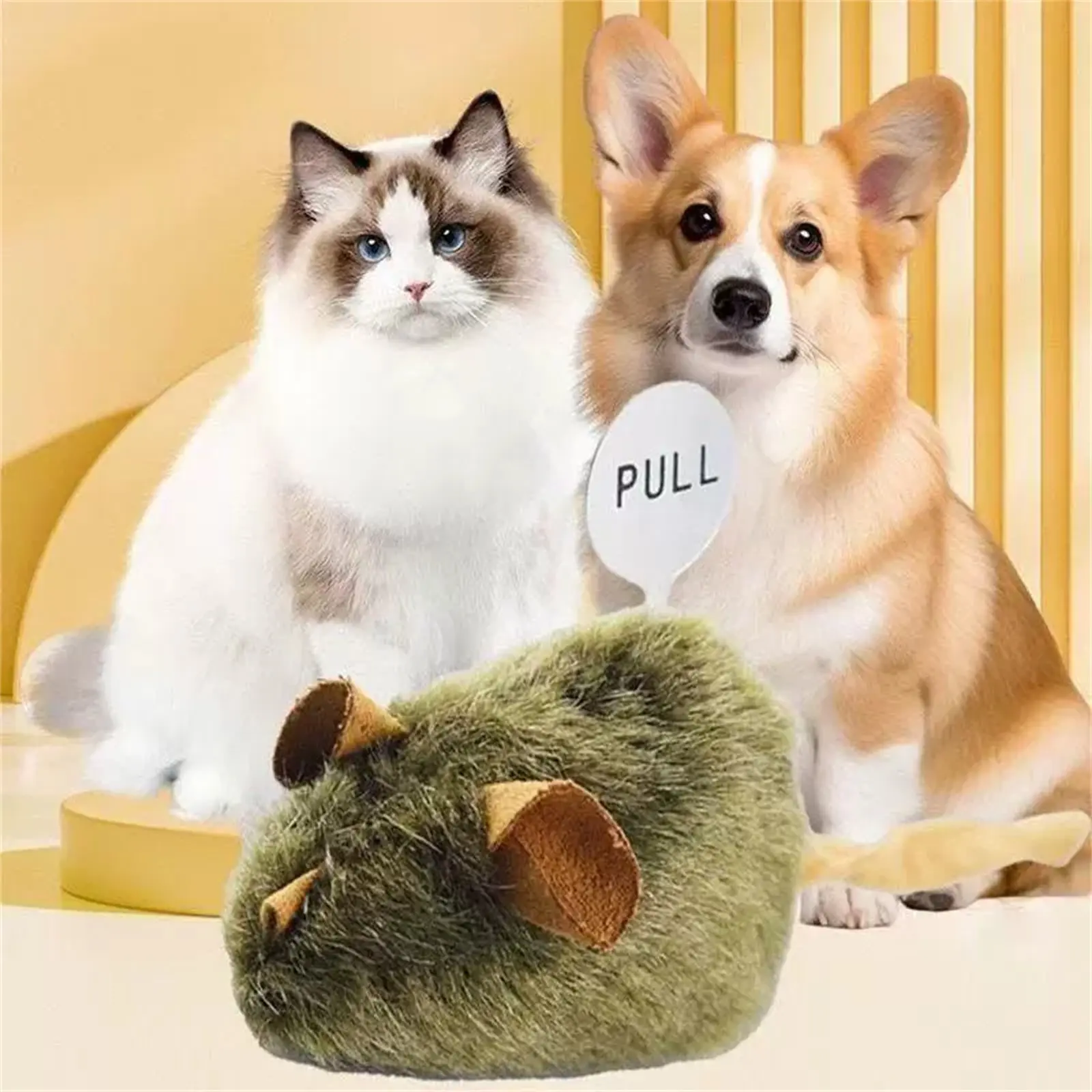 Mice Plush Cat Toy Simulation Mouse Automatic Chirping Interactive Cats Toy Bite Resistance Relieve Pet Boredom Cat Accessories