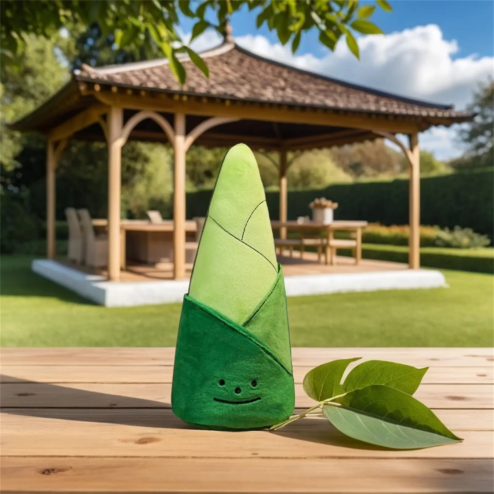 Cartoon Simulation Anime Pine Plush Toy Kawaii Bamboo Shoots Doll Pillow for Soothing and Sleeping Children Dolls Festival Gifts