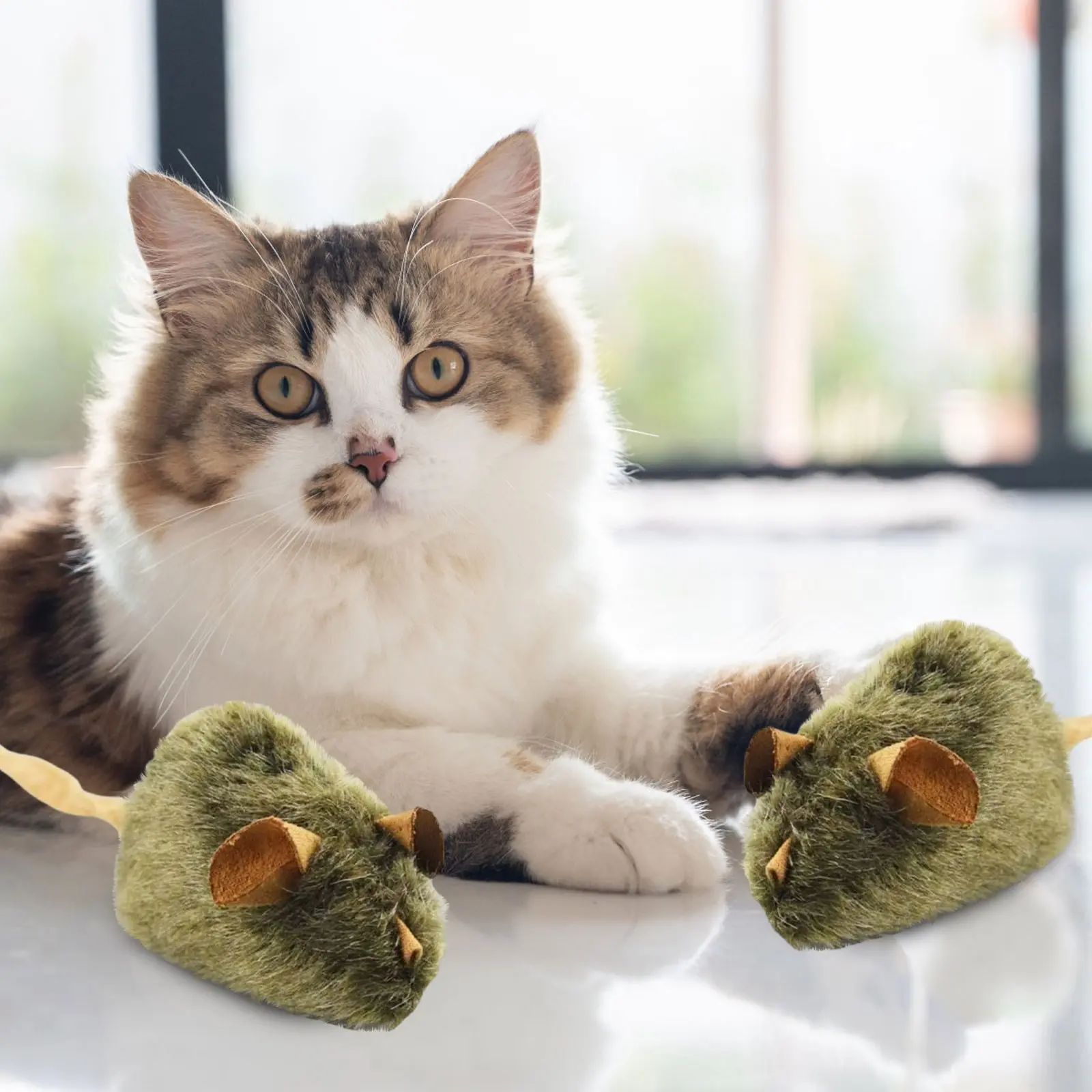 Mice Plush Cat Toy Simulation Mouse Automatic Chirping Interactive Cats Toy Bite Resistance Relieve Pet Boredom Cat Accessories