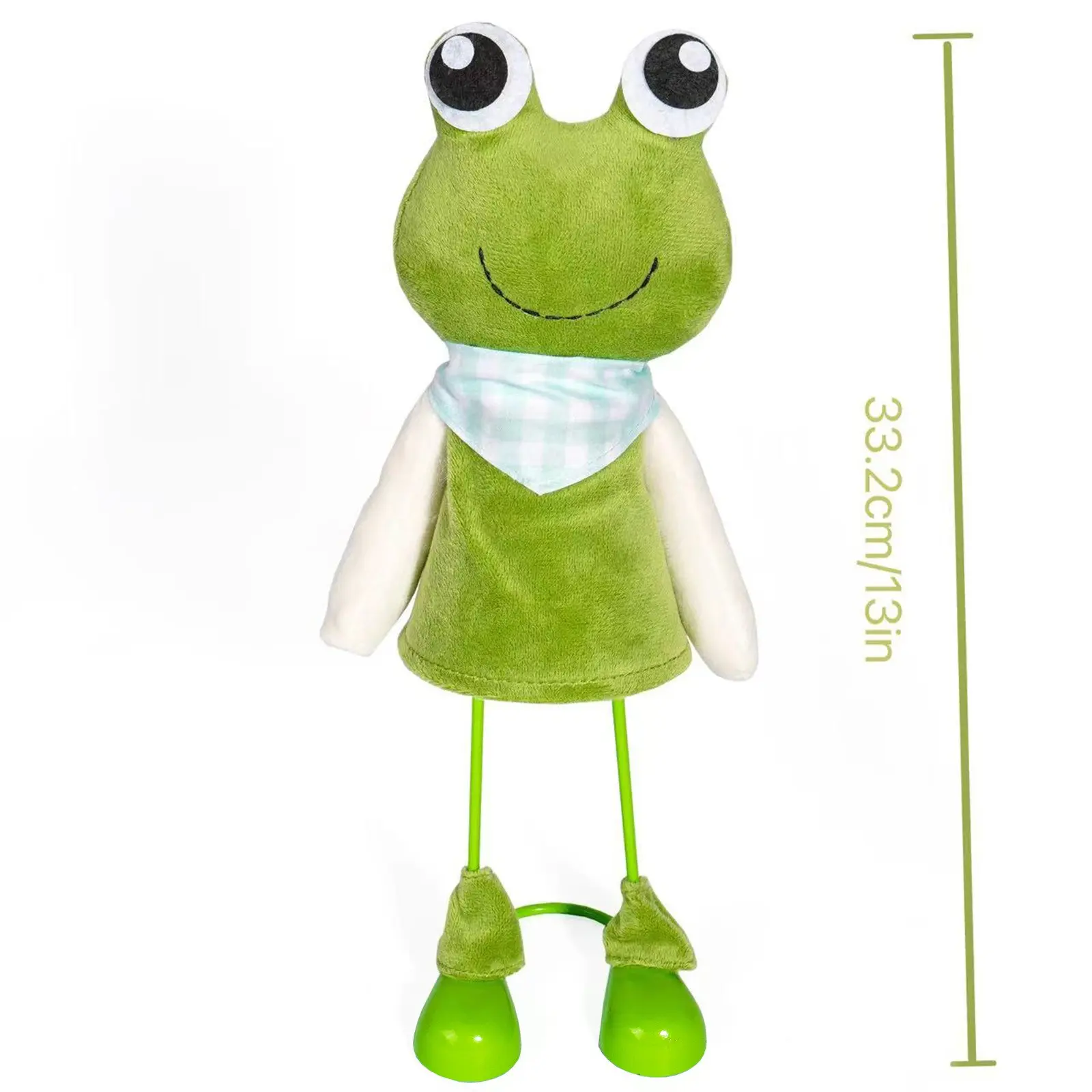 The Frog Funny Kawaii Plush Doll Hand Puppet Schoolbag Frog Cute Plush Toy Ventriloquist Performance Props GIFTS