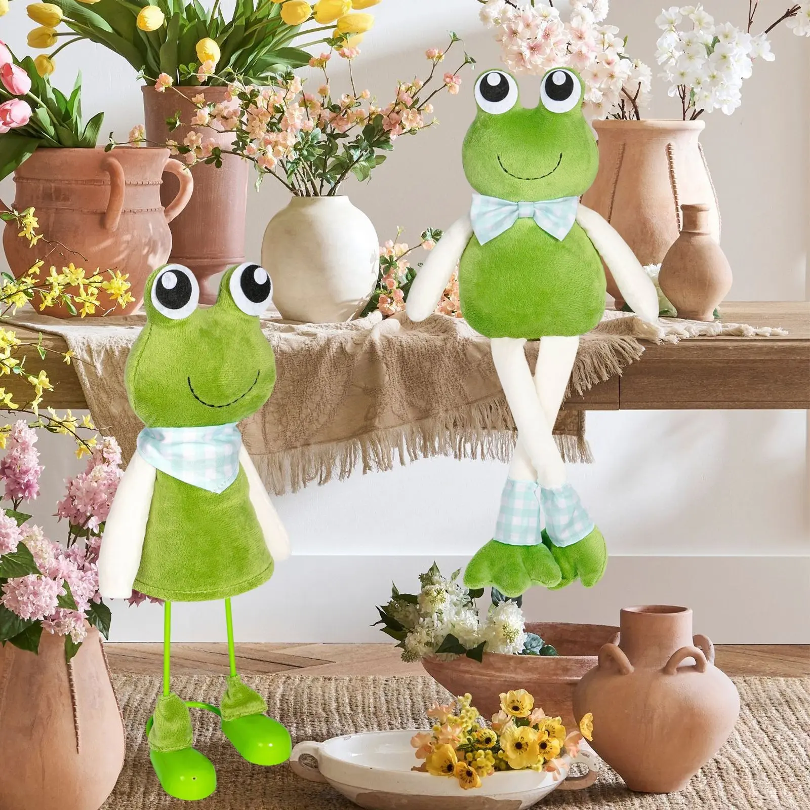 The Frog Funny Kawaii Plush Doll Hand Puppet Schoolbag Frog Cute Plush Toy Ventriloquist Performance Props GIFTS
