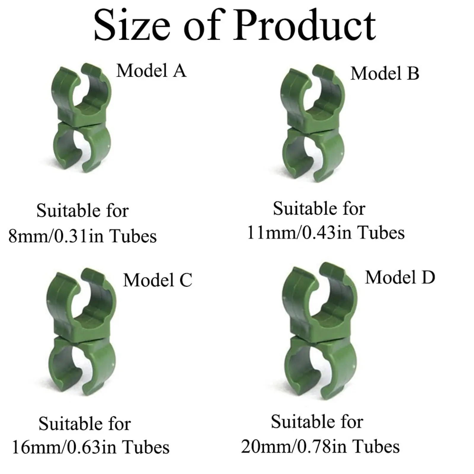 50pcs 360° Adjustable PE Plastic Universal Buckle for Horticultural Accessories - Round Pipe Rattan Climbing Frame with Plastic