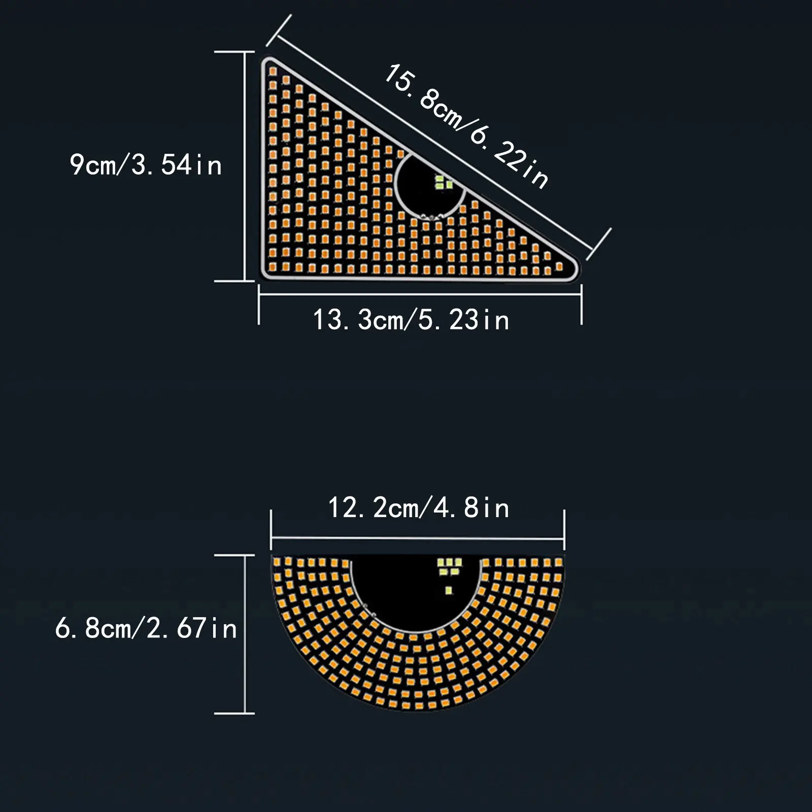 Auto Rear Windshield Dynamic Devil Eye Light APP Control Animated LED Display Triangle / Semicircle Funny Eye Light Signs