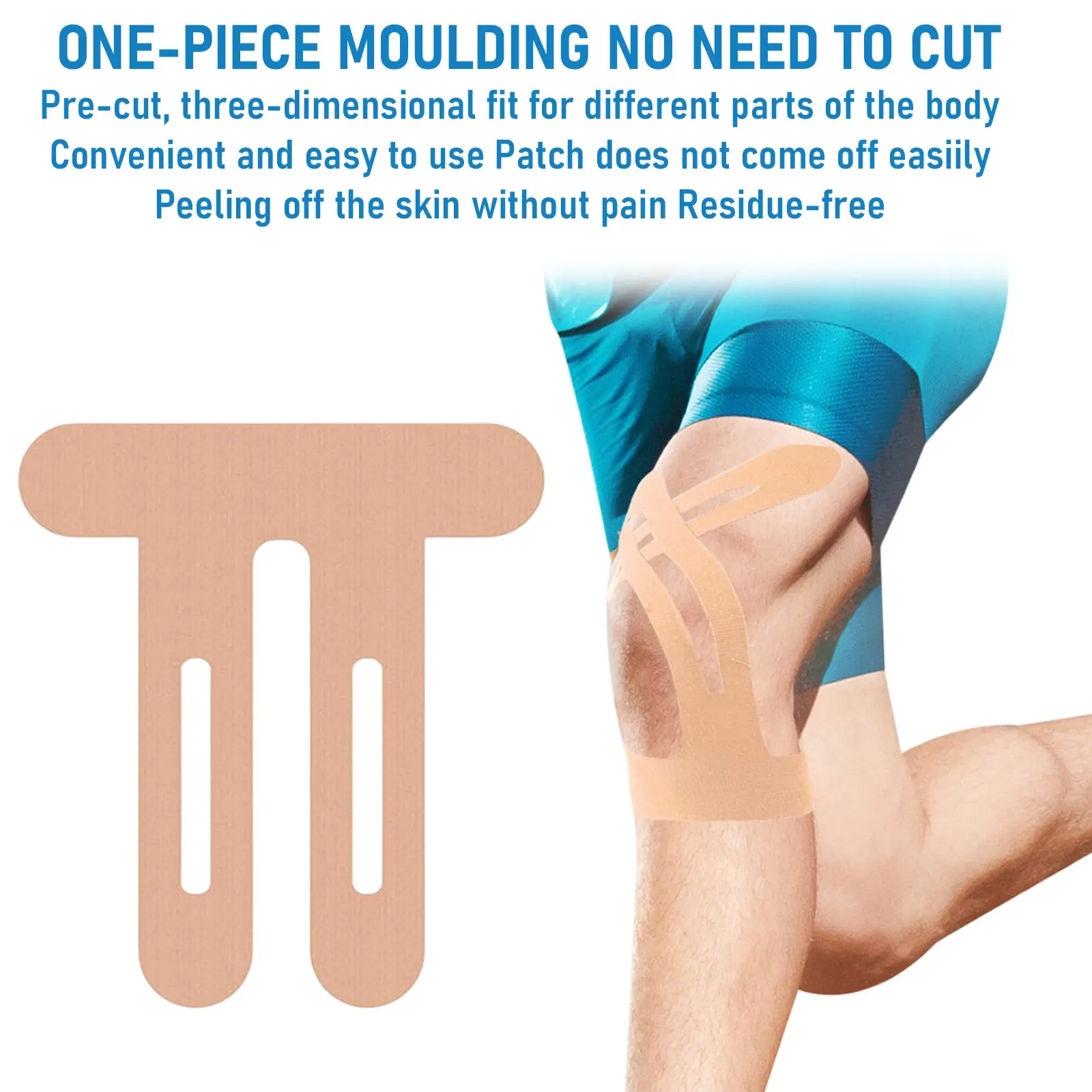 10PCS Kinesiology Tape for Knees Waterproof & Elastic Breathable Knee Tape Athletic Tape Provide Support & Stability for Running