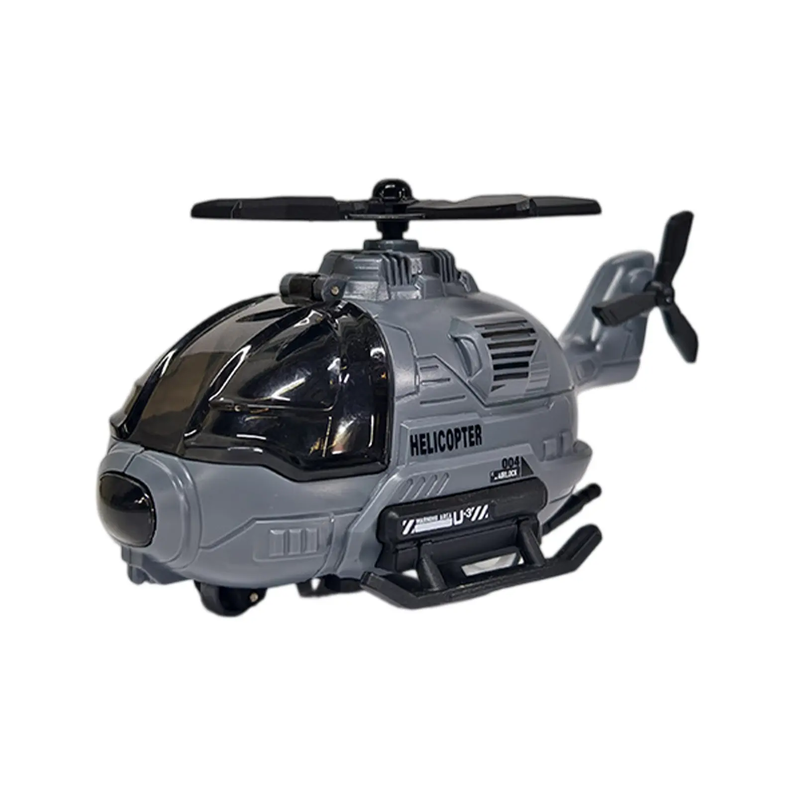 Public Security Command Helicopter Model Car Toys Musical Pull-back Propeller Rotation Aircraft Airplane Models Child Gifts