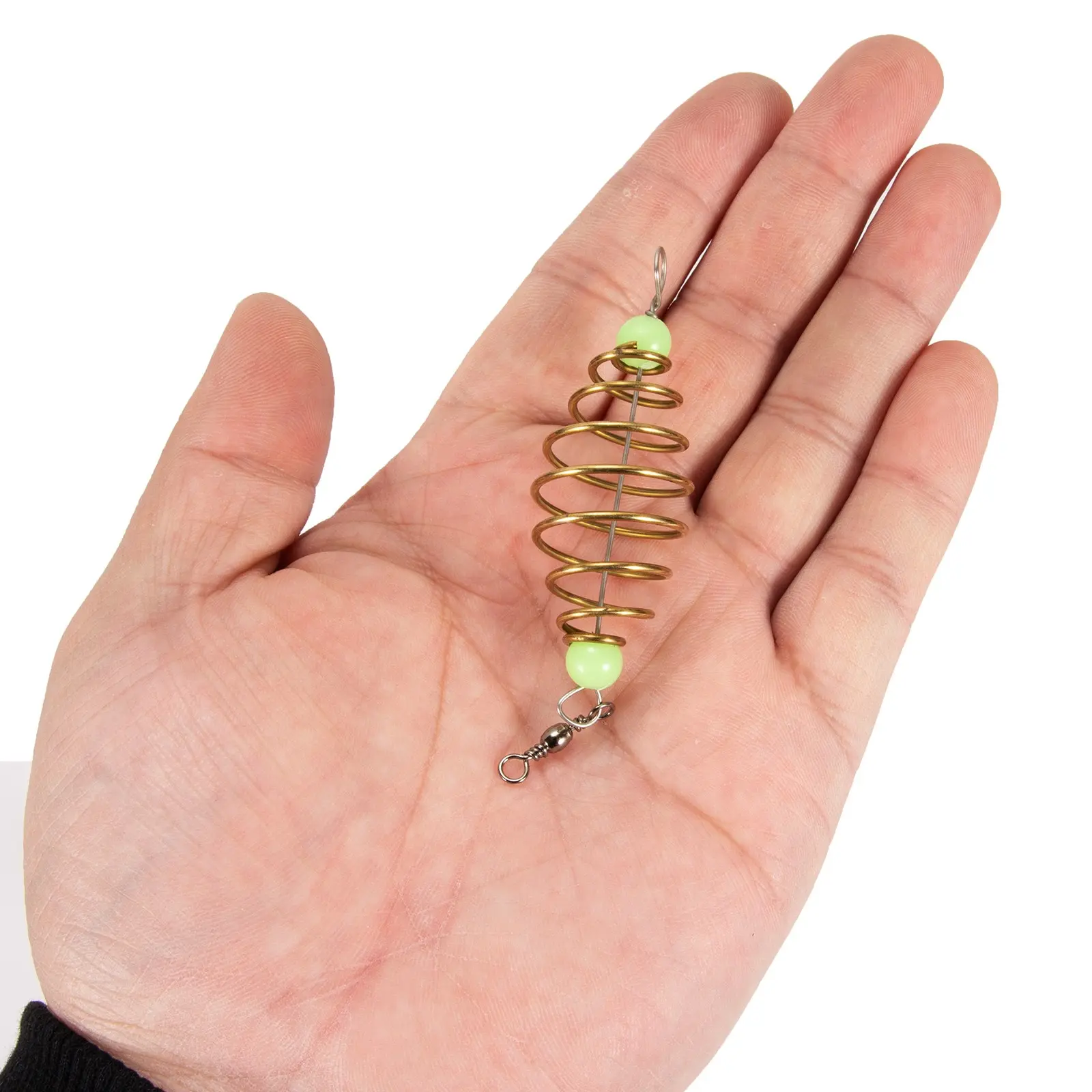 10PCS Luminous Carp Fishing Feeder, Catfish Bait Thrower, Spring Fishing Feeder Bait Cage, Lures Cage Basket Minnow Baits