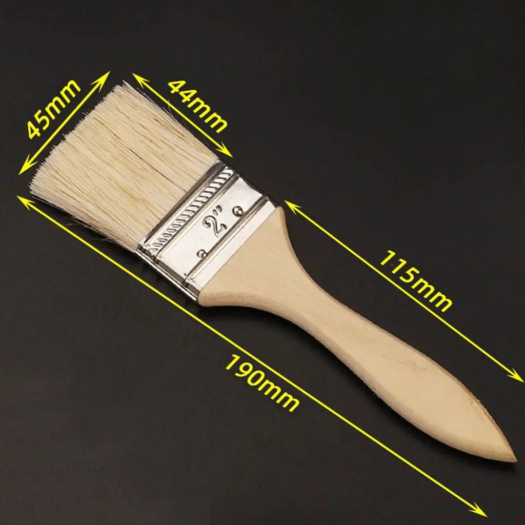 3Pcs BBQ Brush Paint Brush Plastic Handle Wooden Handle Handle Soft Hair Painting Brushes for Wall and Furniture Paint Tool Set